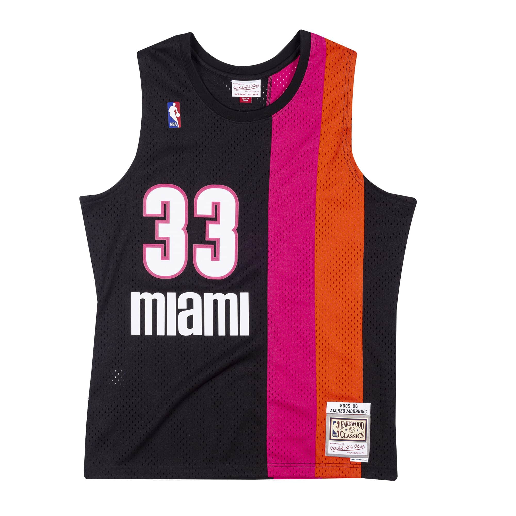 Alonzo Mourning #33 Miami Heat 2005-06 Mitchell & Ness Swingman NBA Trikot Alternate Schwarz