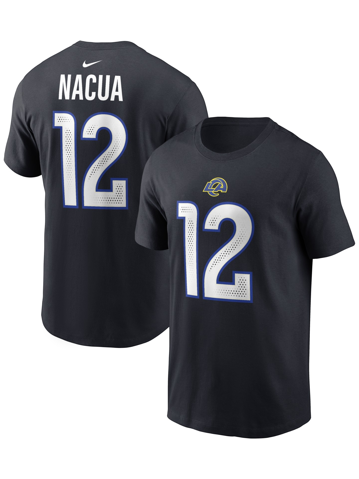 Puka Nacua #12 Los Angeles Rams 2026 NFL Rivalries Player T-Shirt Navy
