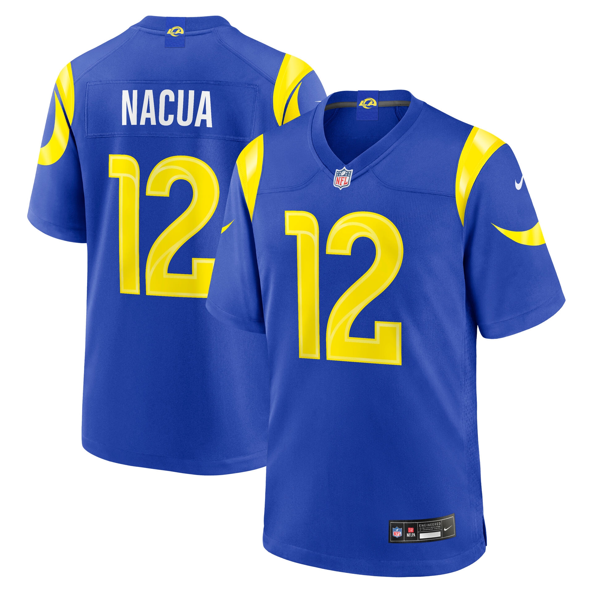 Puka Nacua #12 Los Angeles Rams 2026 Game NFL Trikot Blau