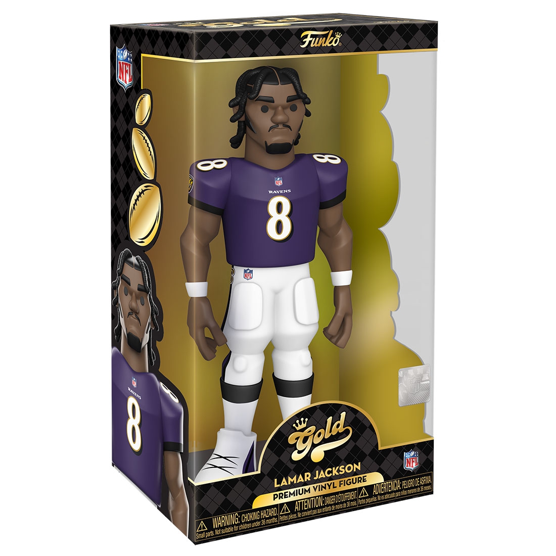Funko Vinyl Gold 12" Lamar Jackson Baltimore Ravens NFL Figur