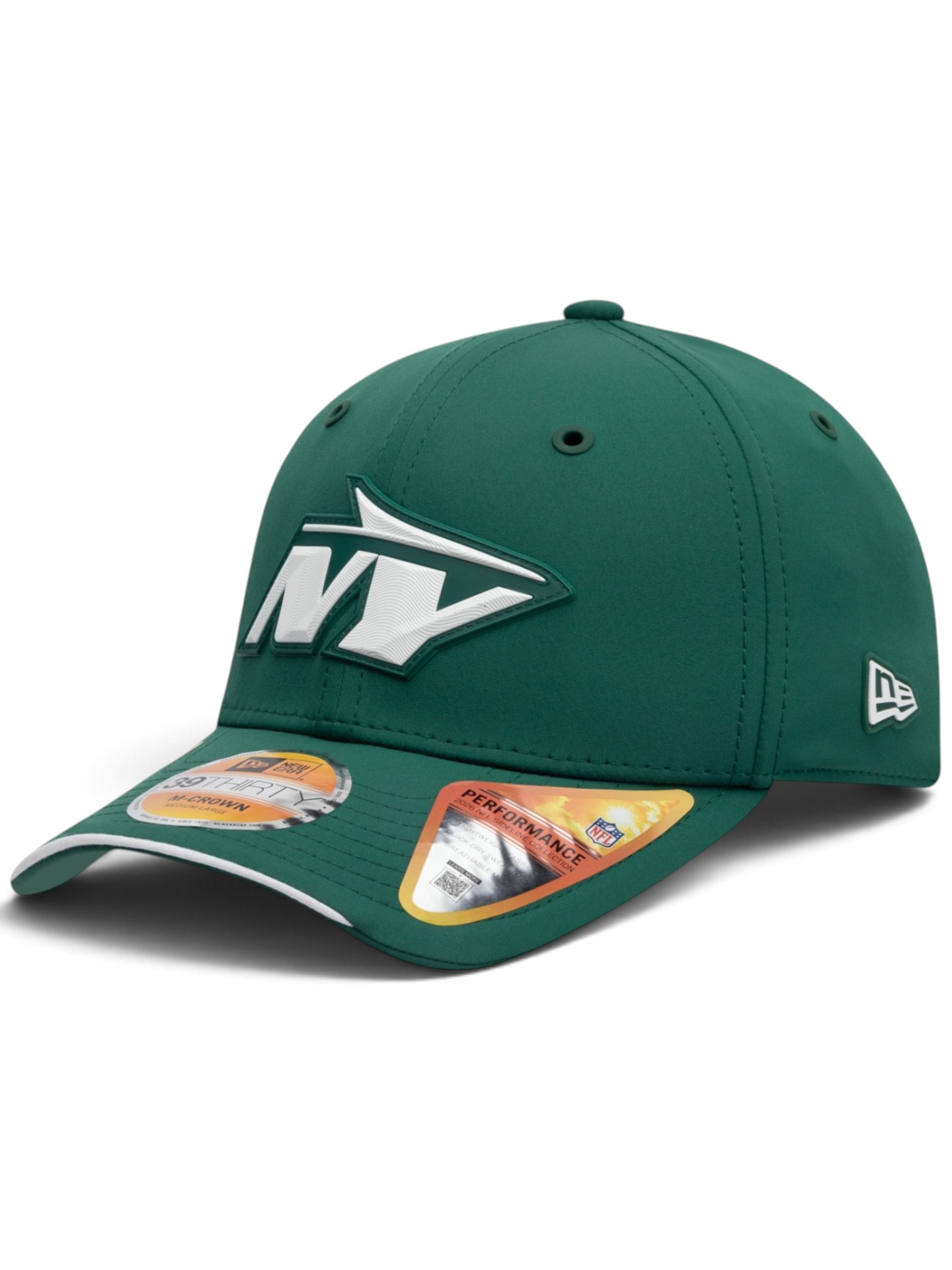 New York Jets 2026 NFL Sideline 39THIRTY M-Crown Flex Cap Grün
