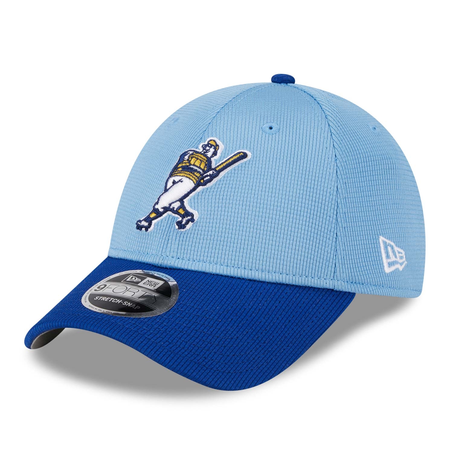 Milwaukee Brewers 2025 MLB Batting Practice Stretch-Snap 9FORTY Adjustable Cap