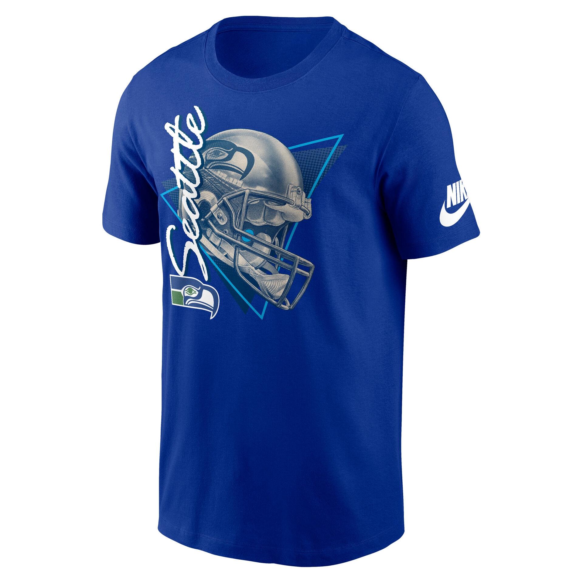 Seattle Seahawks Rewind Helmet Essential NFL T-Shirt Blau