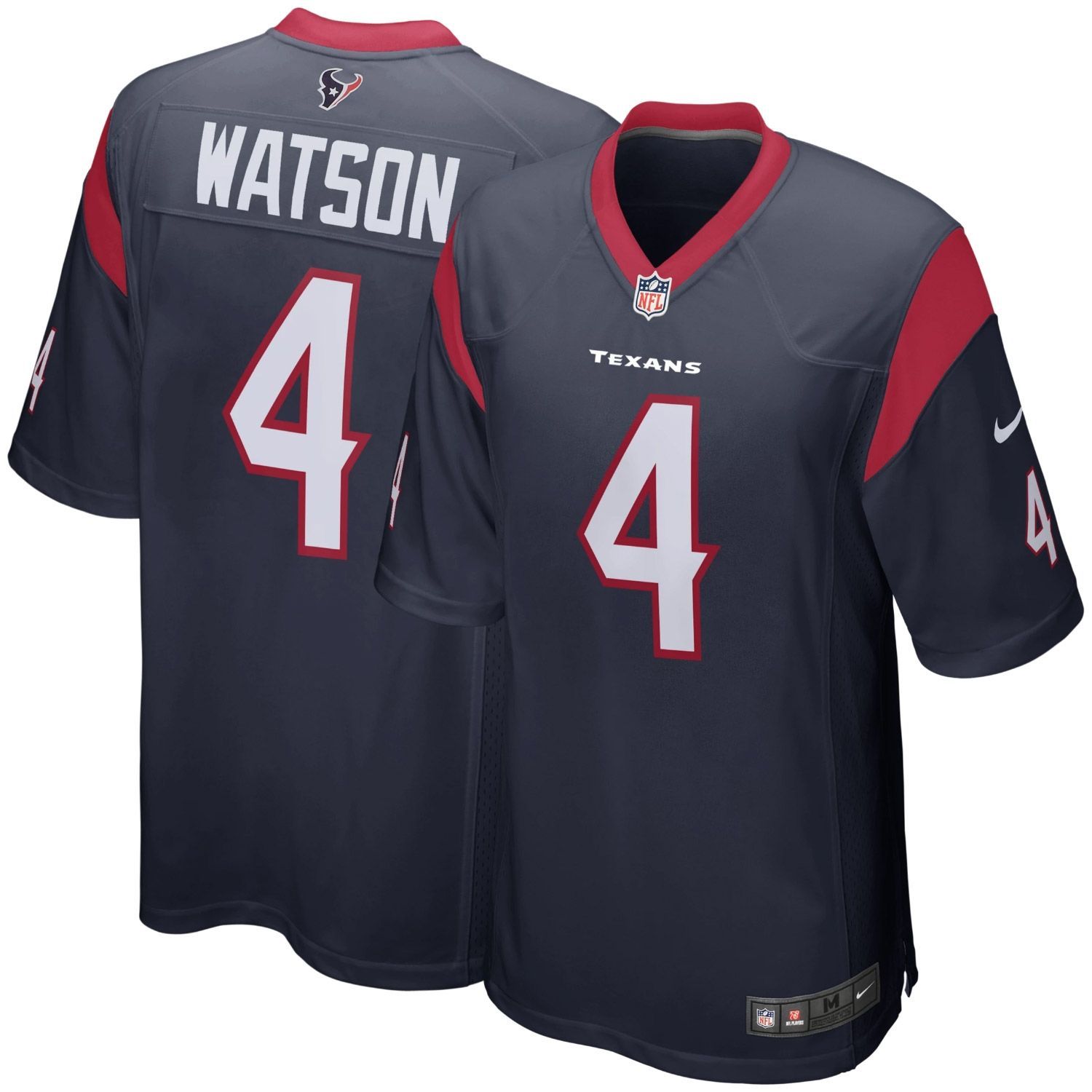 Deshaun Watson #4 Houston Texans Nike Game NFL Trikot Navy