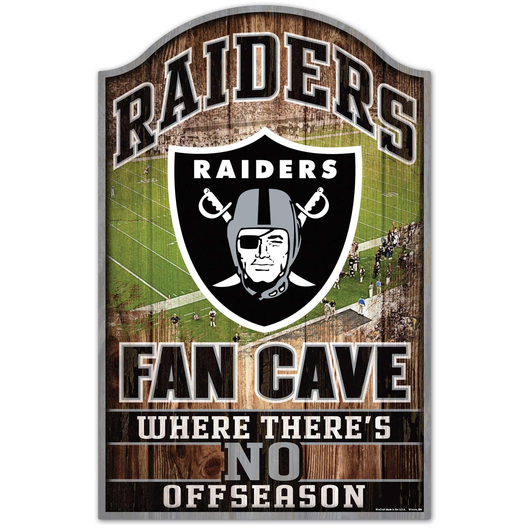 Las Vegas Raiders WinCraft NFL Fan Cave Holzschild