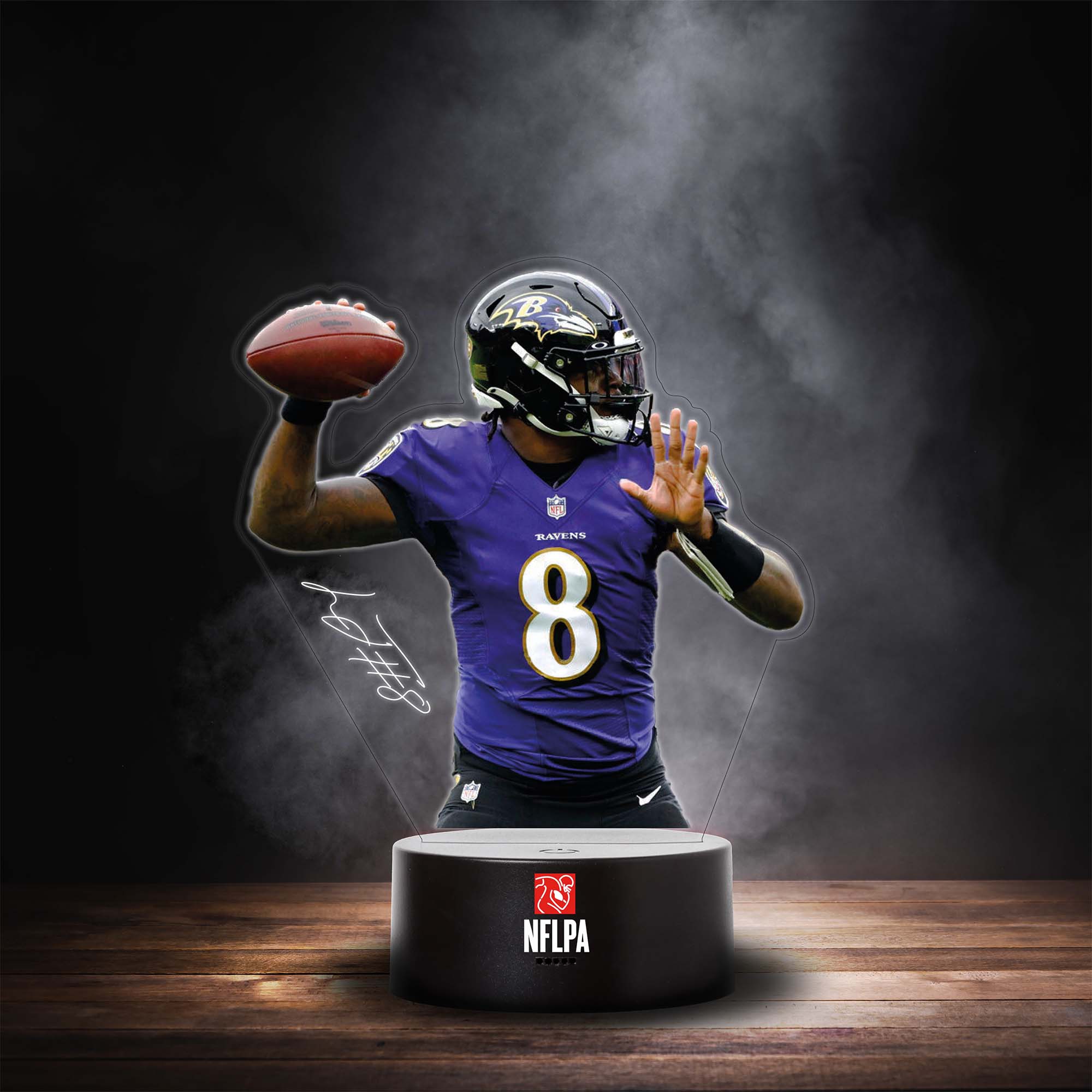 Lamar Jackson Baltimore Ravens NFLPA LED-Leuchtschild