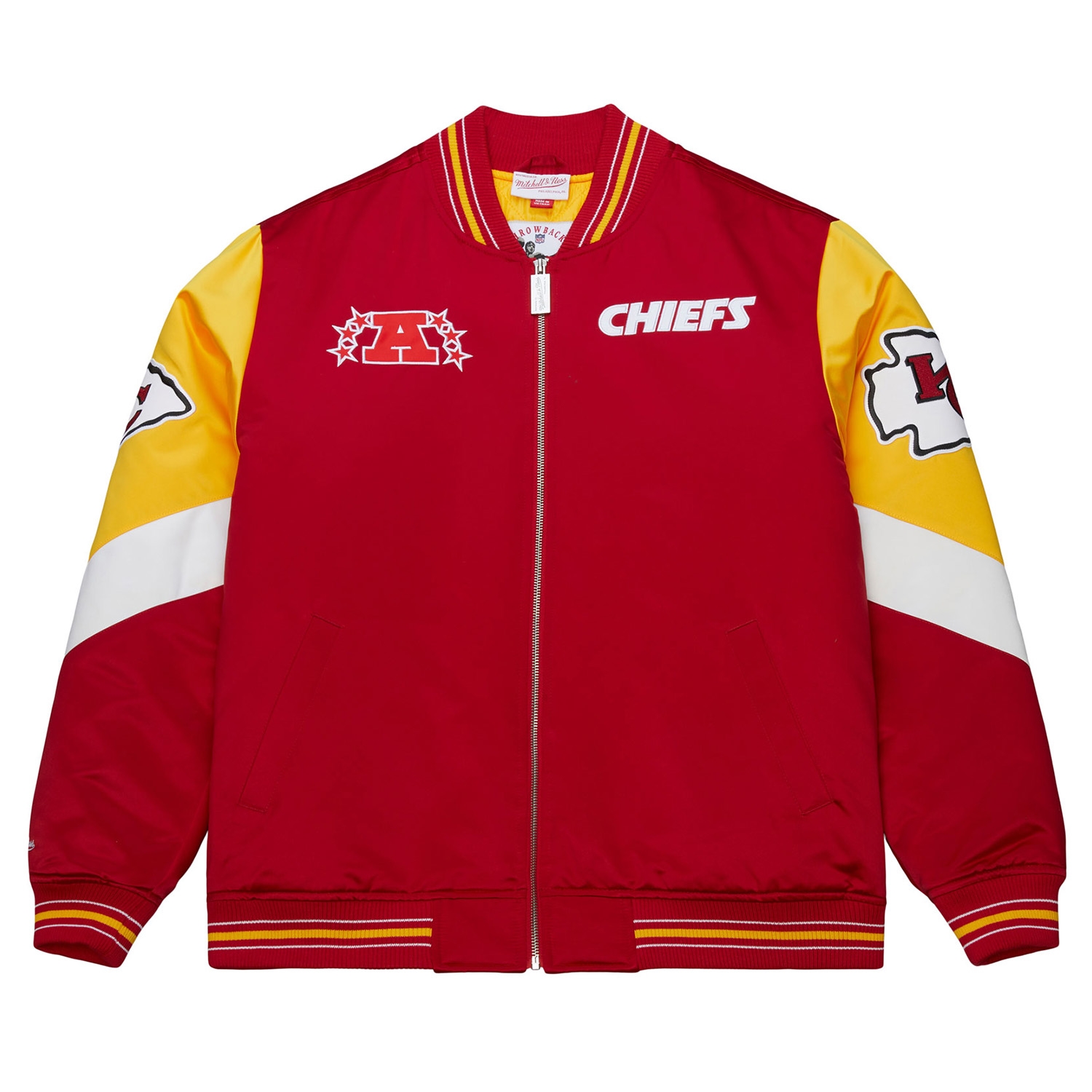 Kansas City Chiefs Throw it Back Heavyweight Satin NFL Jacke Rot