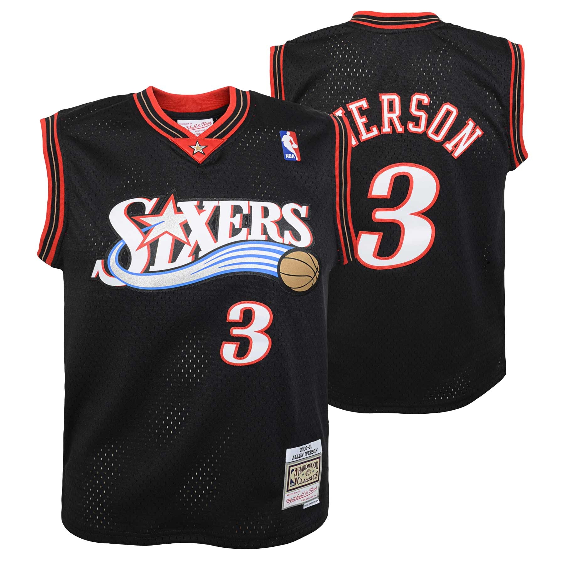 Allen Iverson #3 Philadelphia 76ers 2000-01 Youth Swingman NBA Trikot (YOUTH)