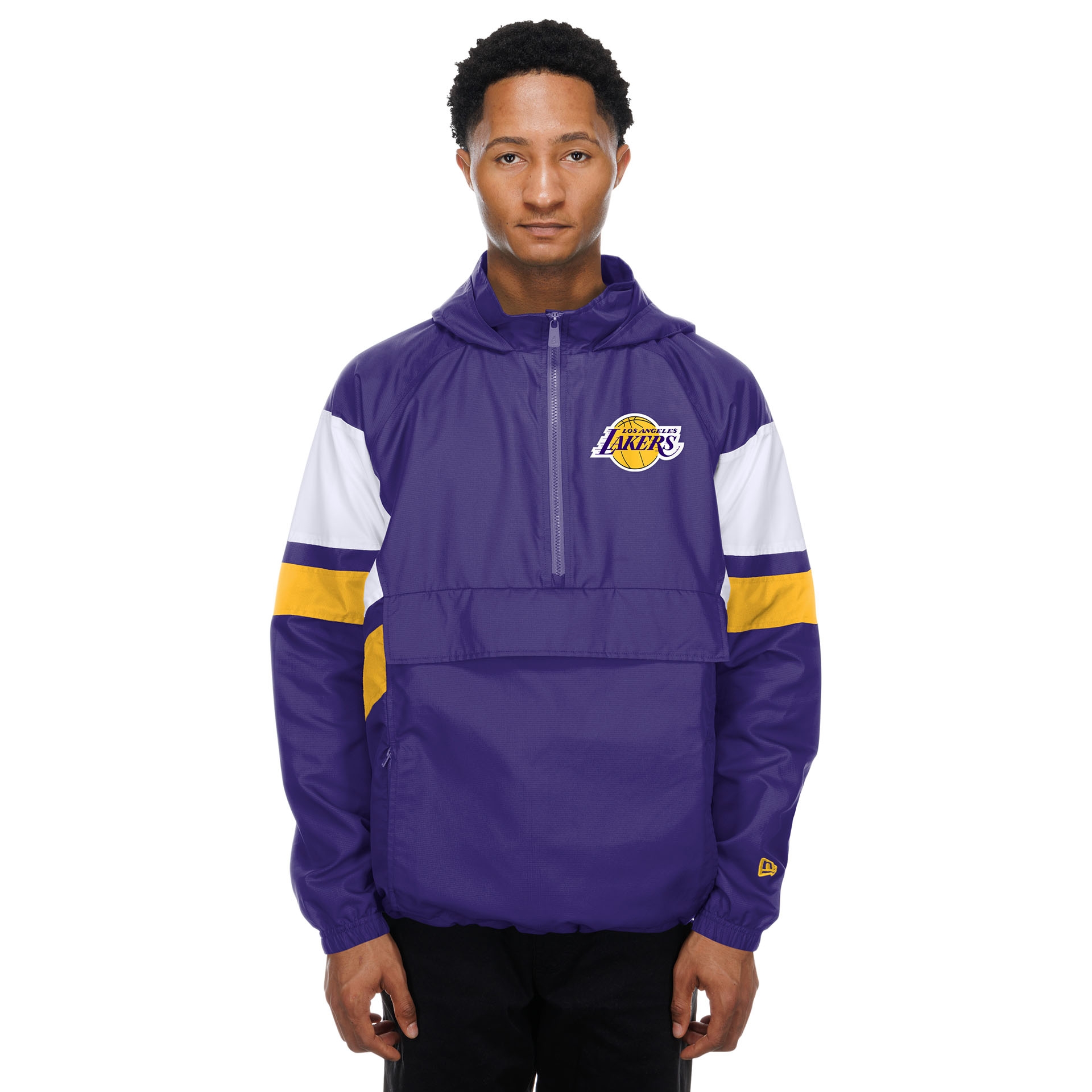 Los Angeles Lakers NBA Quarter Zip Windbreaker Jacke Lila