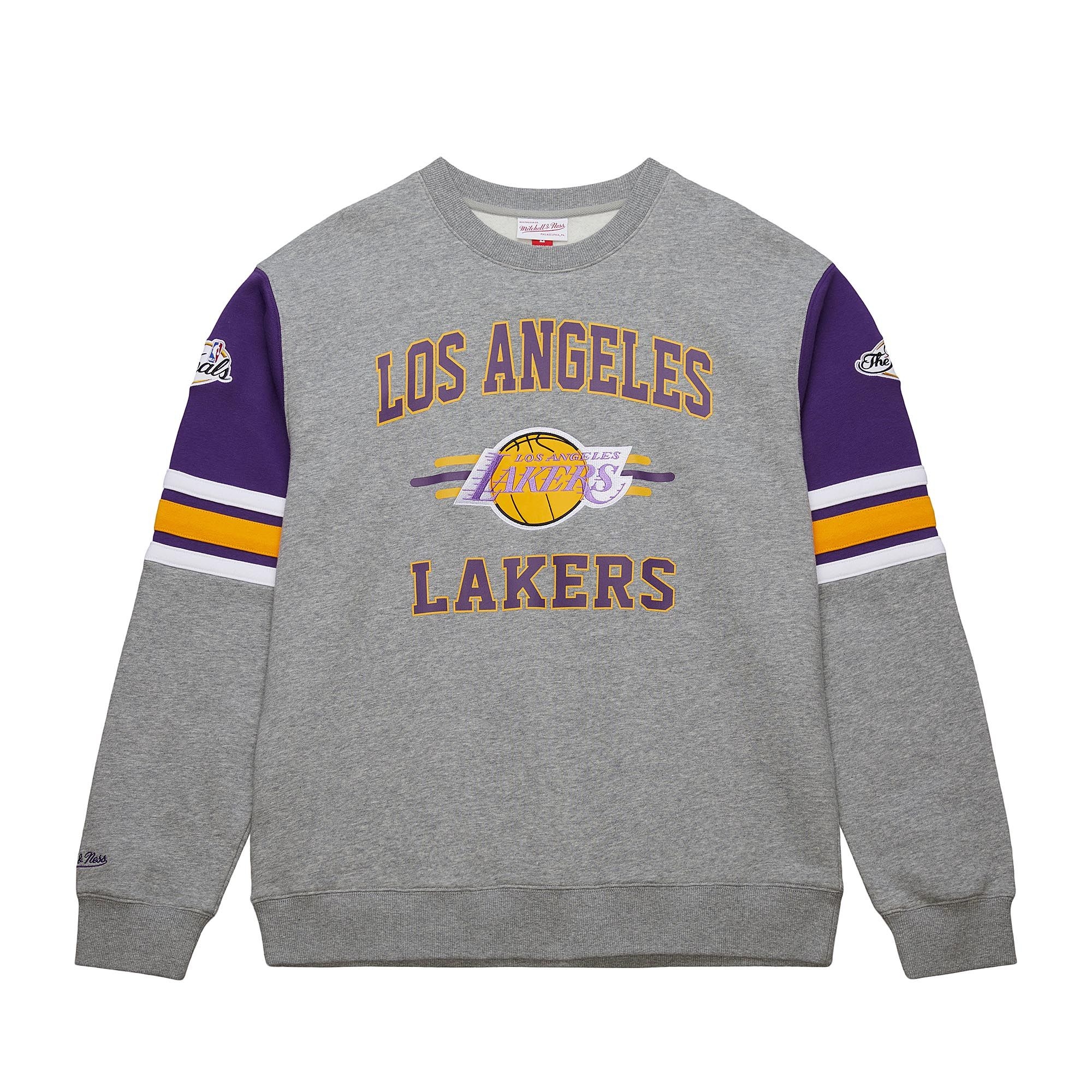 Los Angeles Lakers Mitchell & Ness All Over 4.0 Crew NBA Pullover Grau