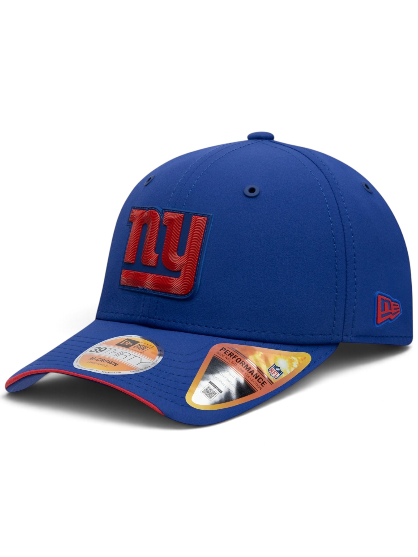 New York Giants 2026 NFL Sideline 39THIRTY M-Crown Flex Cap Blau