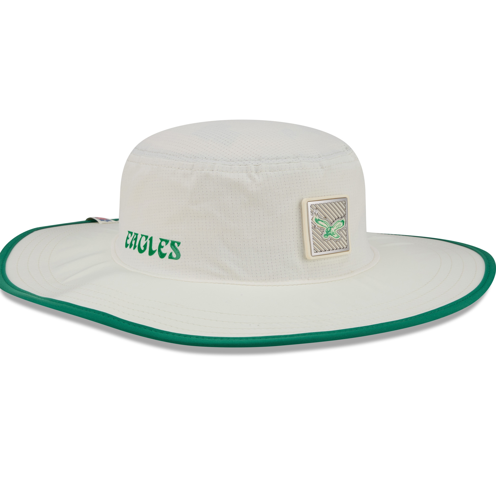 Philadelphia Eagles 2026 NFL Training Camp Historic Logo Panama Flex Bucket Hat Cream/Green