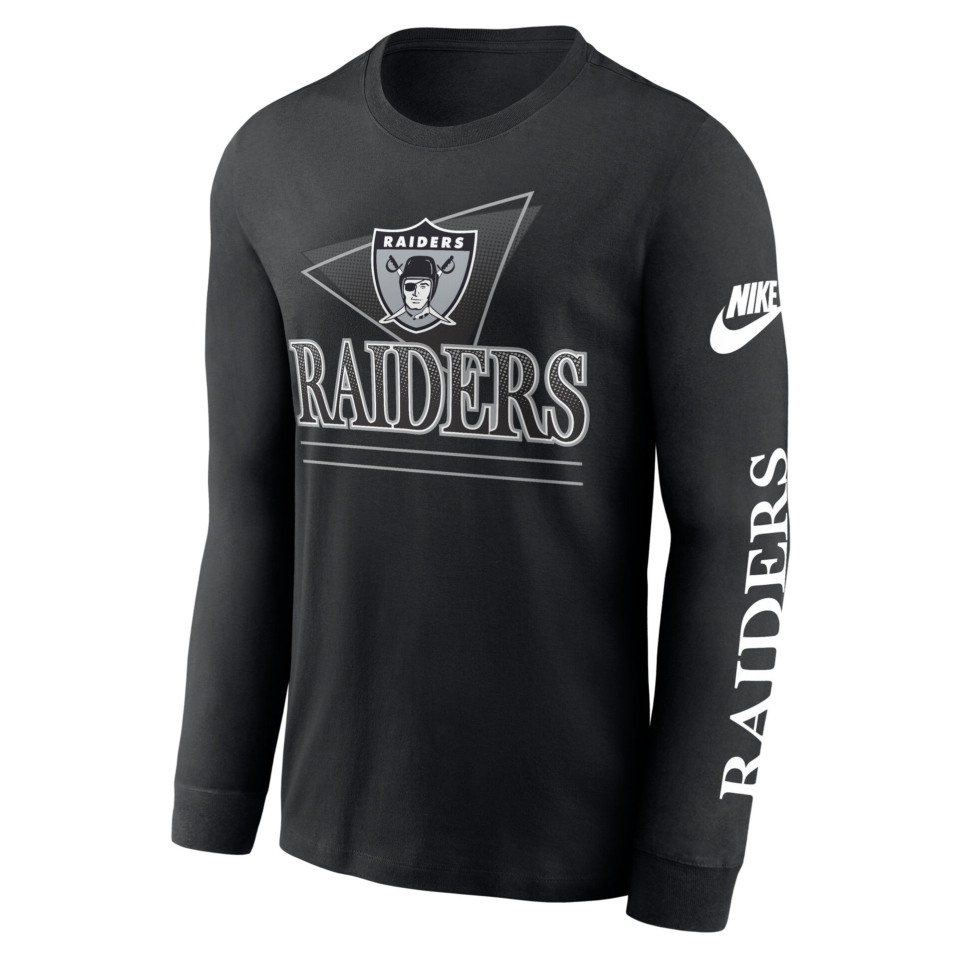 Las Vegas Raiders Full Blitz Rewind NFL Long Sleeve T-Shirt Schwarz