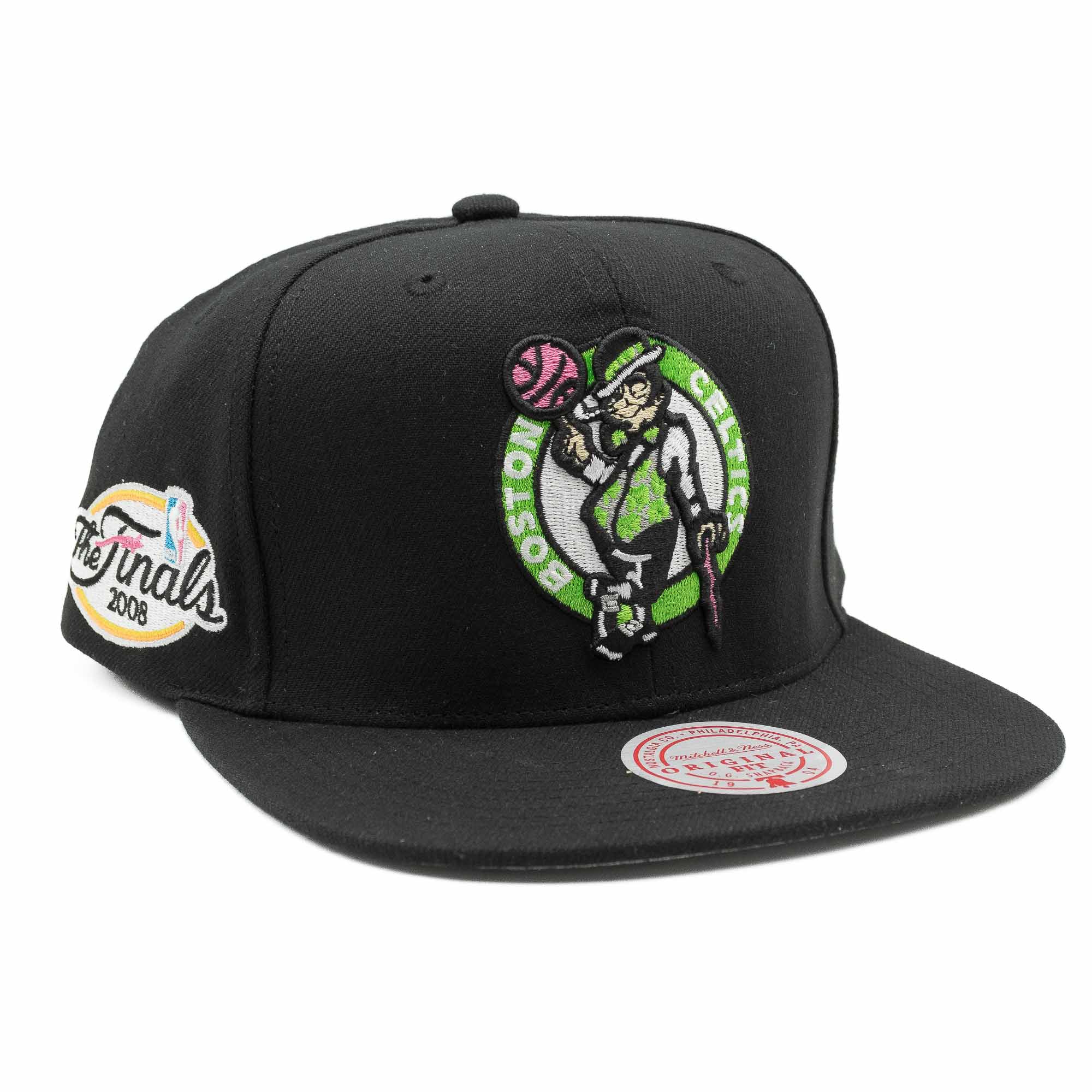 Boston Celtics Neon Tropical Mitchell & Ness Snapback NBA Cap