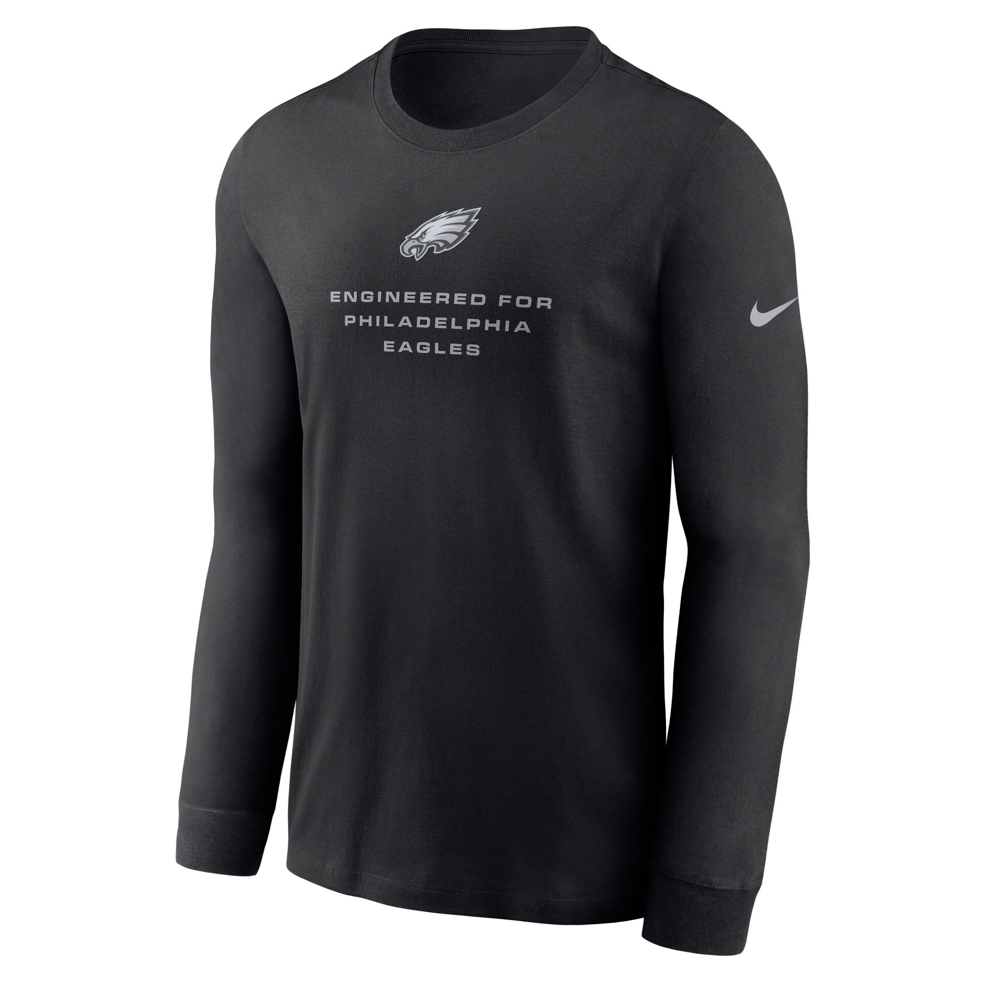 Philadelphia Eagles 2026 NFL Sideline Bold Arch Dri-Fit Long Sleeve T-Shirt Schwarz