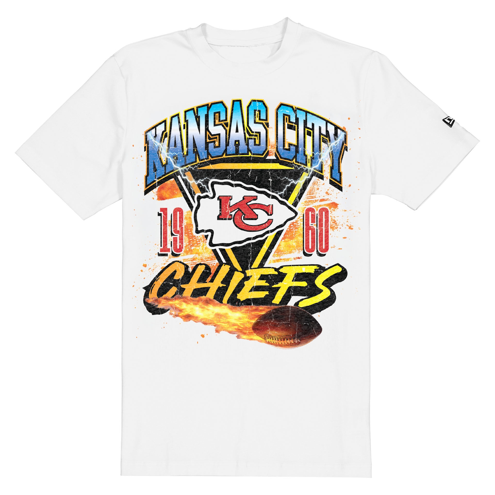 Kansas City Chiefs Fireball Oversized NFL T-Shirt Weiß