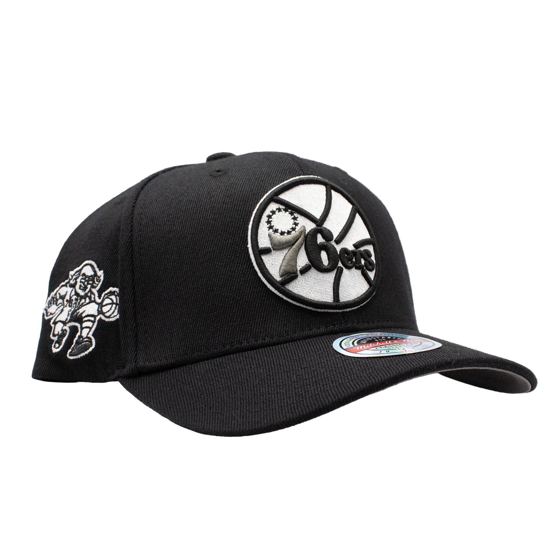 Philadelphia 76ers Monochrome Classic Red Stretch-Snap NBA Cap Schwarz