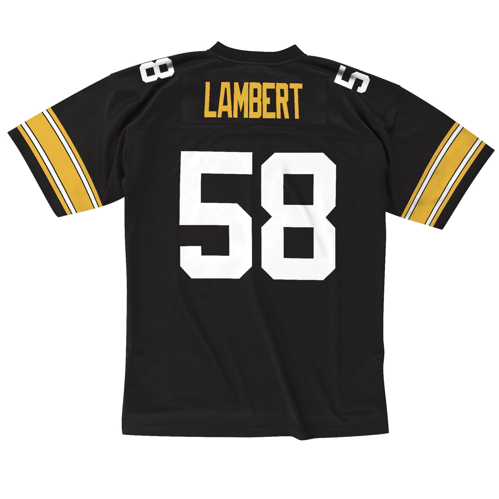 Jack Lambert #58 Pittsburgh Steelers 1976 Legacy Throwback NFL Trikot Schwarz