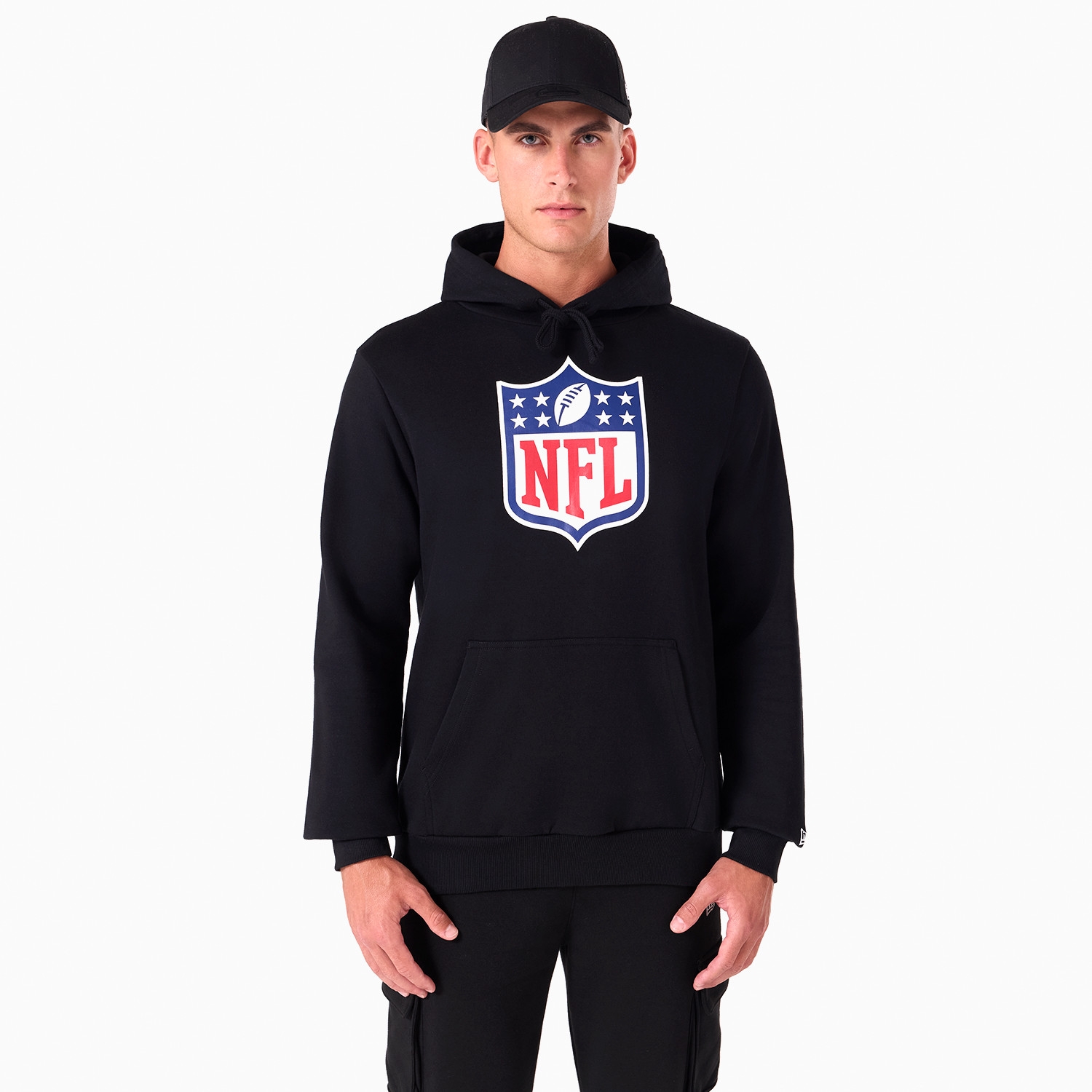 NFL Shield Logo Hoodie New Era NFL Sweatshirt Schwarz