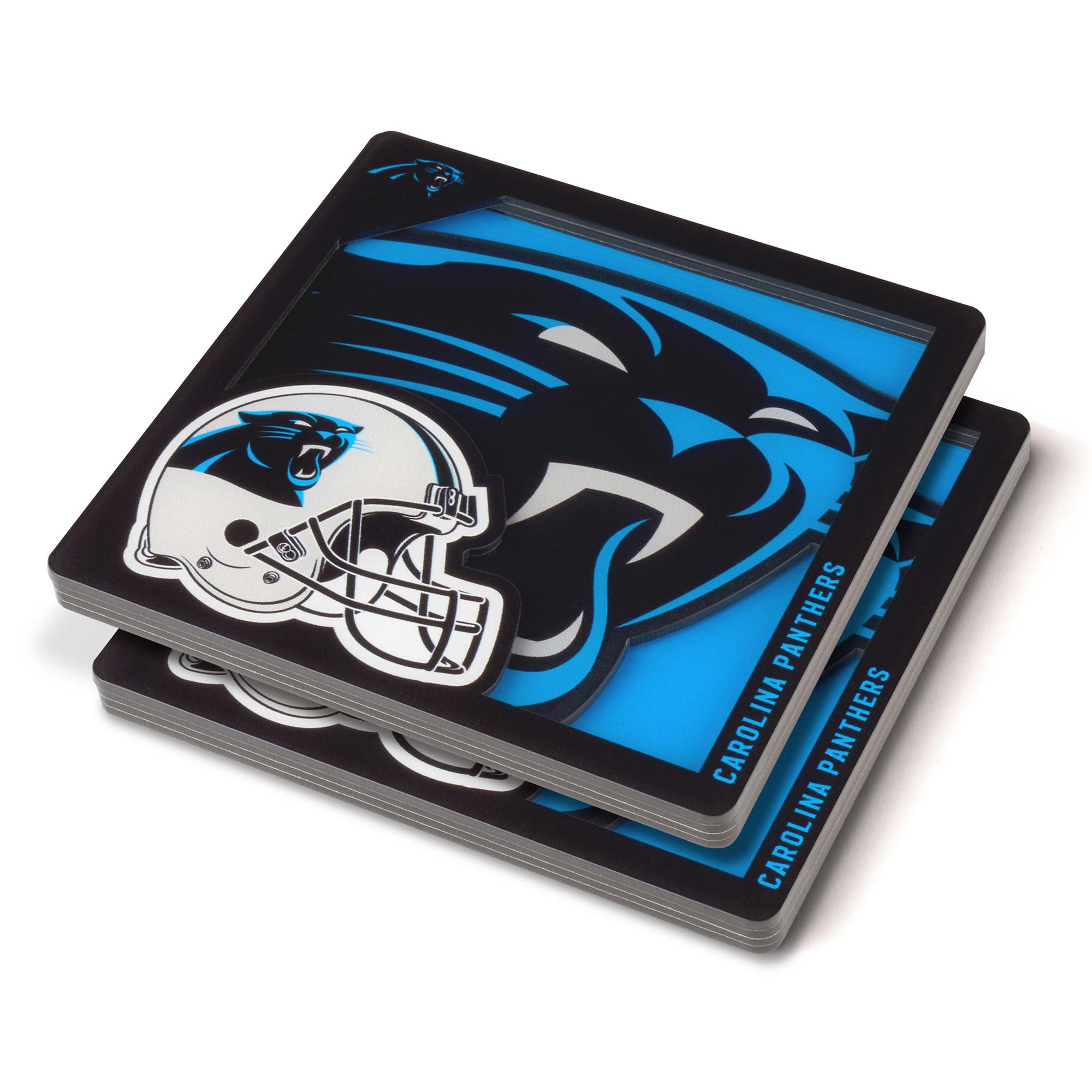 Carolina Panthers 3D Logo NFL Coasters (2-Piece)
