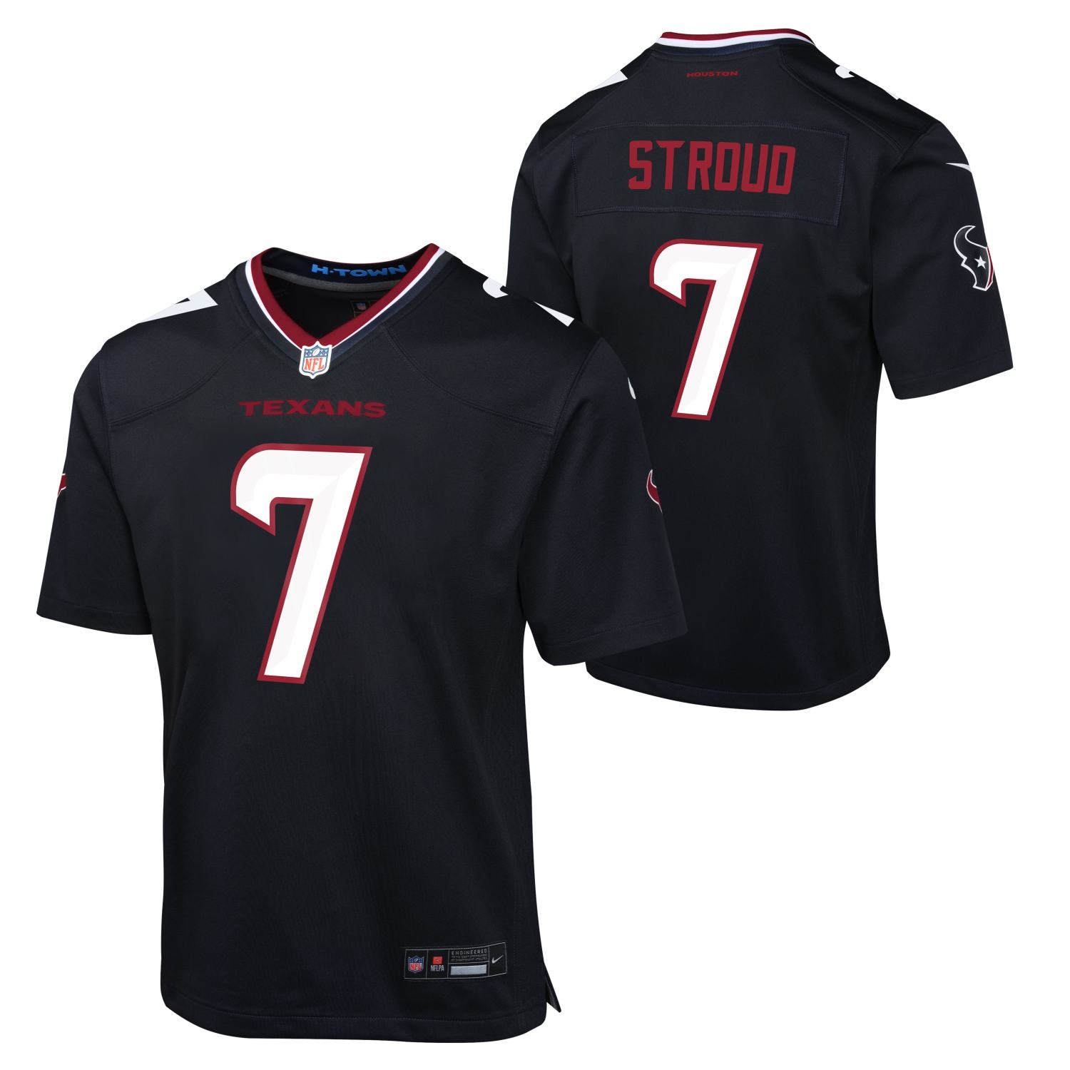 C. J. Stroud #7 Houston Texans Game NFL Trikot Navy (YOUTH)