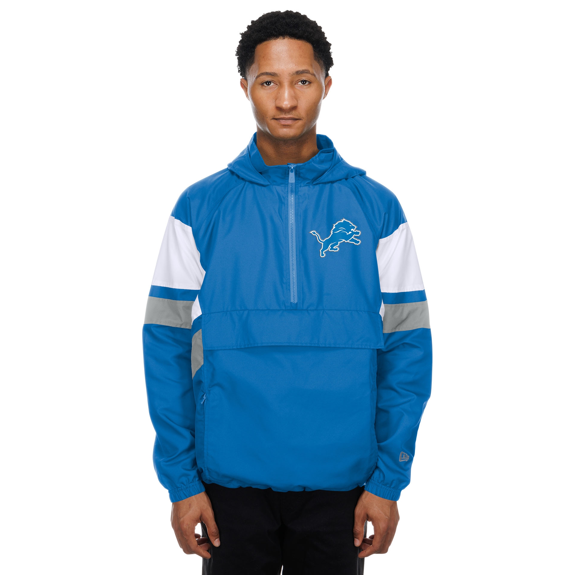 Detroit Lions NFL Quarter Zip Windbreaker Jacke Blau