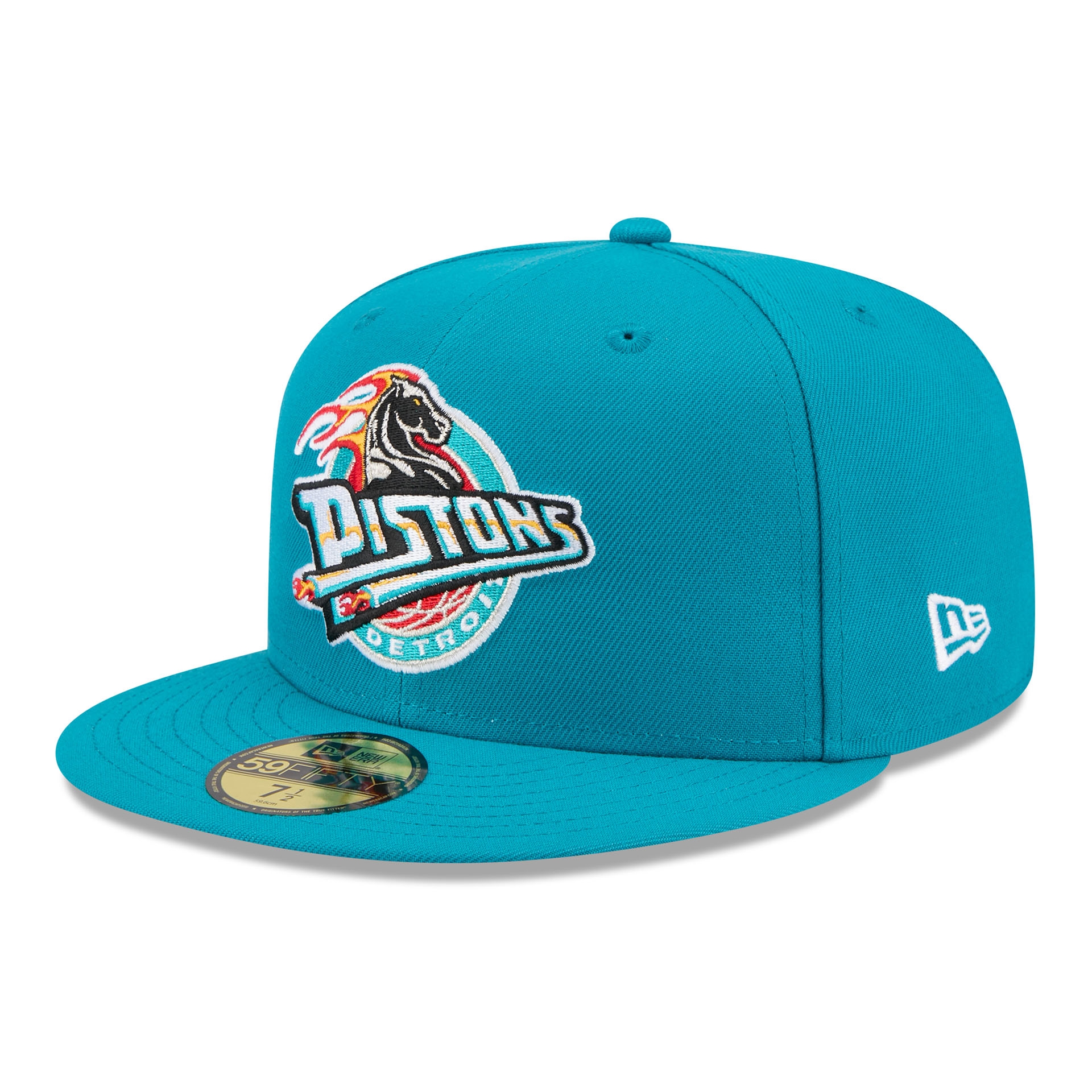 Detroit Pistons 1996-2000 Hardwood Classics 59FIFTY Fitted Cap Türkis