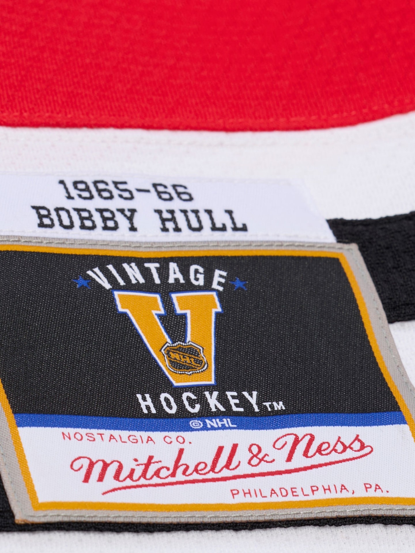 Bobby Hull #9 Chicago Blackhawks 1965-66 Premium Power Play NHL Jersey Red