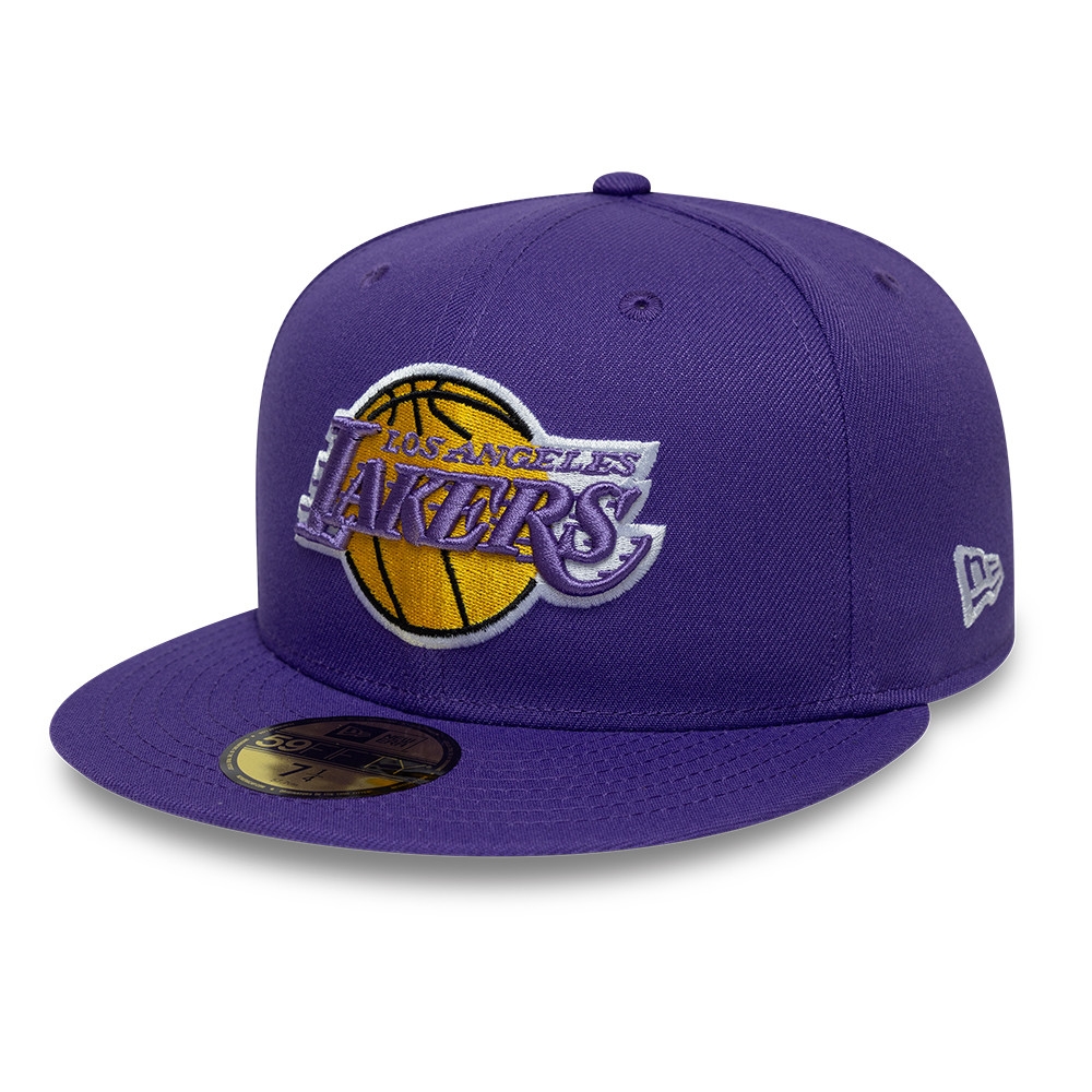 Los Angeles Lakers NBA Hardwood Classics 59FIFTY Fitted Cap Lila