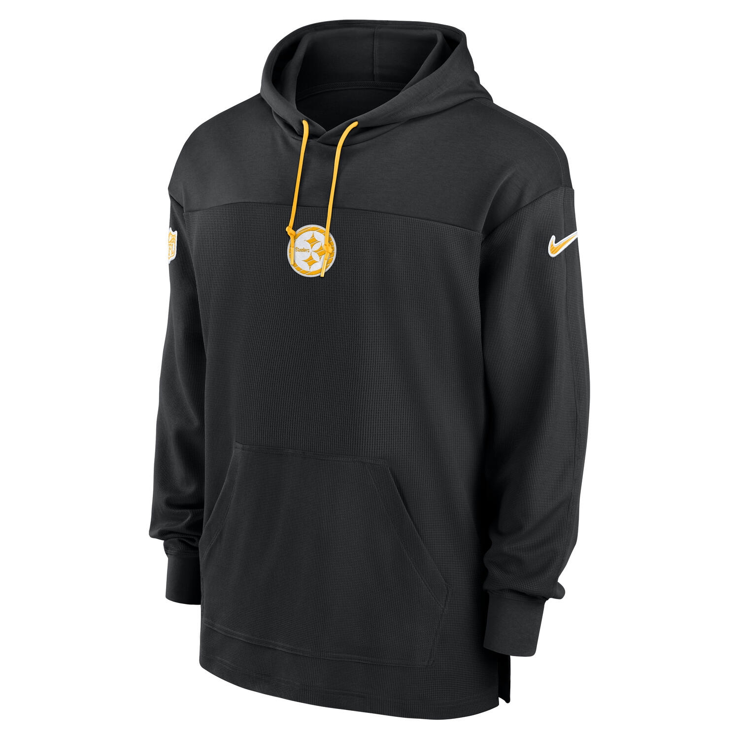 Pittsburgh Steelers 2024 NFL On-Field Sideline Nike Jersey Hoodie Schwarz