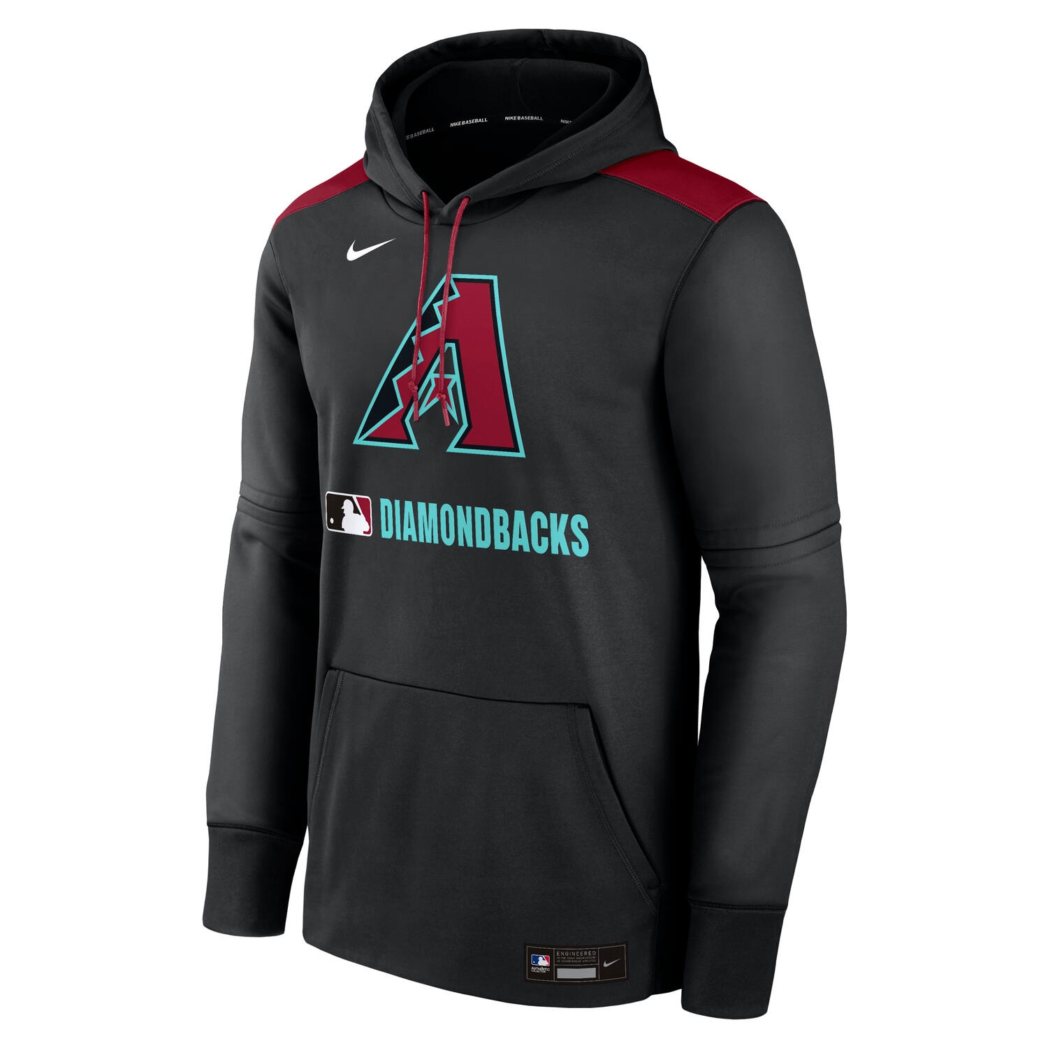 Arizona Diamondbacks 2025 MLB Authentic Performance Therma Hoodie Schwarz