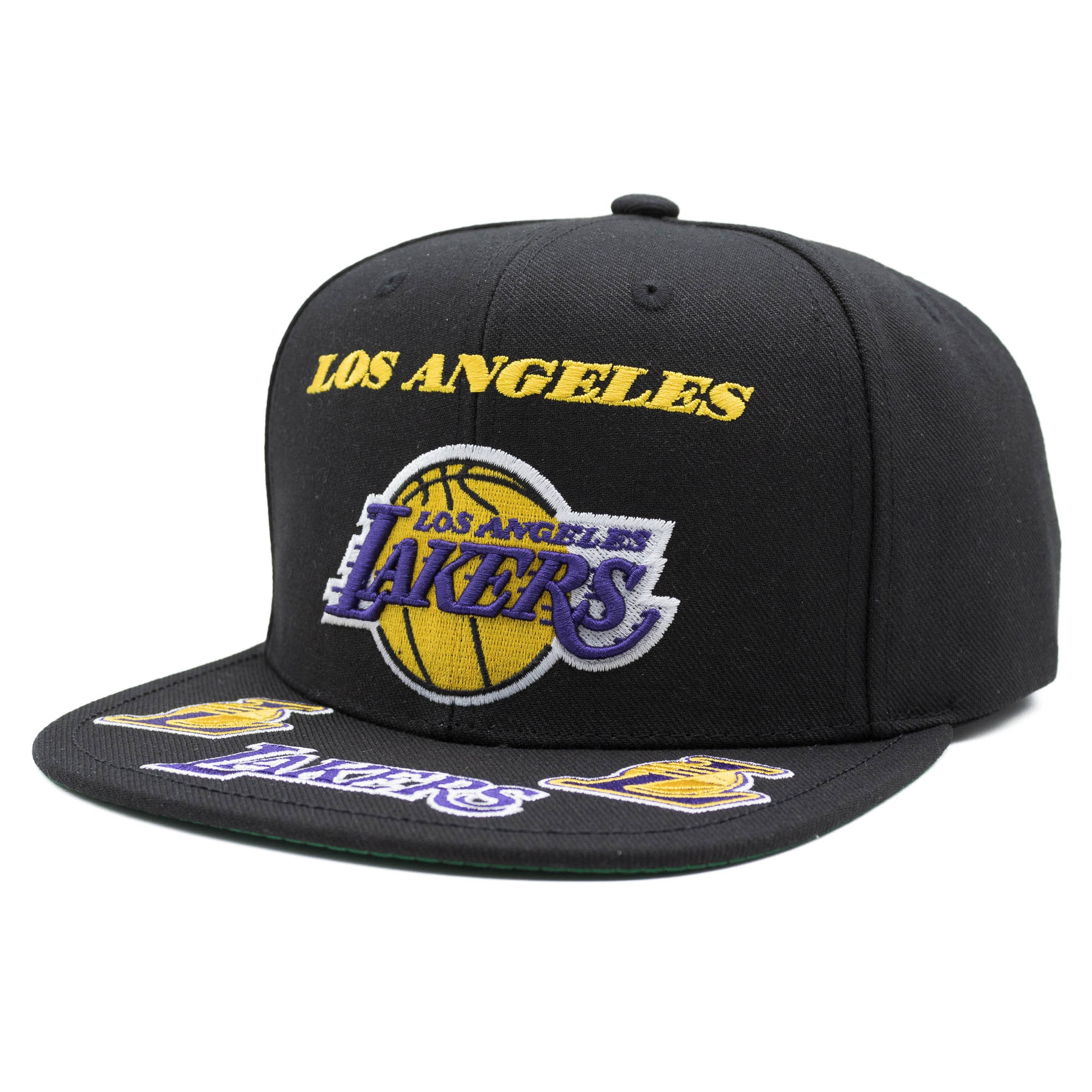 Los Angeles Lakers Front Loaded Mitchell & Ness Snapback NBA Cap Schwarz