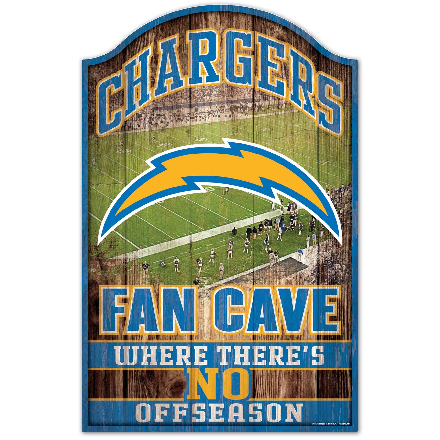 Los Angeles Chargers WinCraft NFL Fan Cave Wood Sign