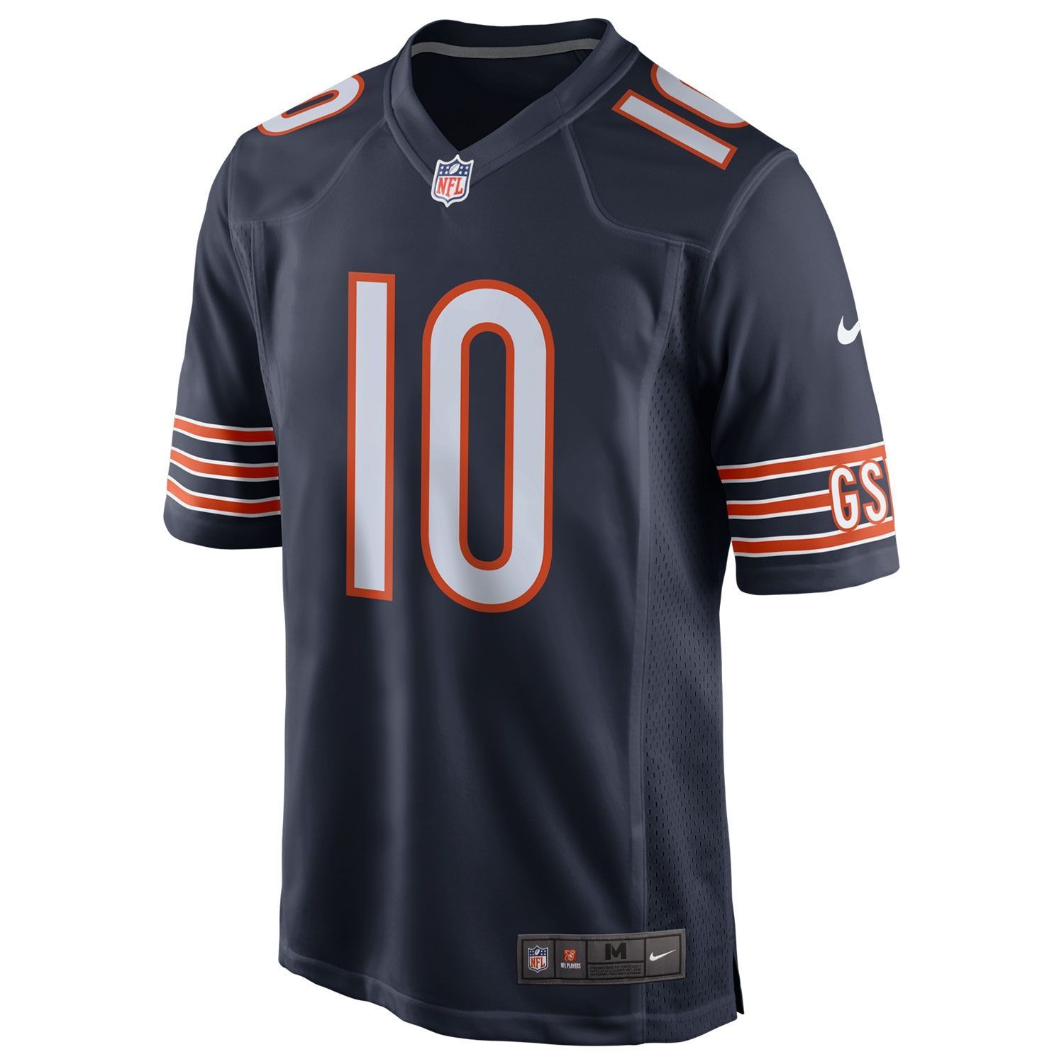 Nike Mitch Trubisky #10 Chicago Bears Game Football NFL Jersey Navy
