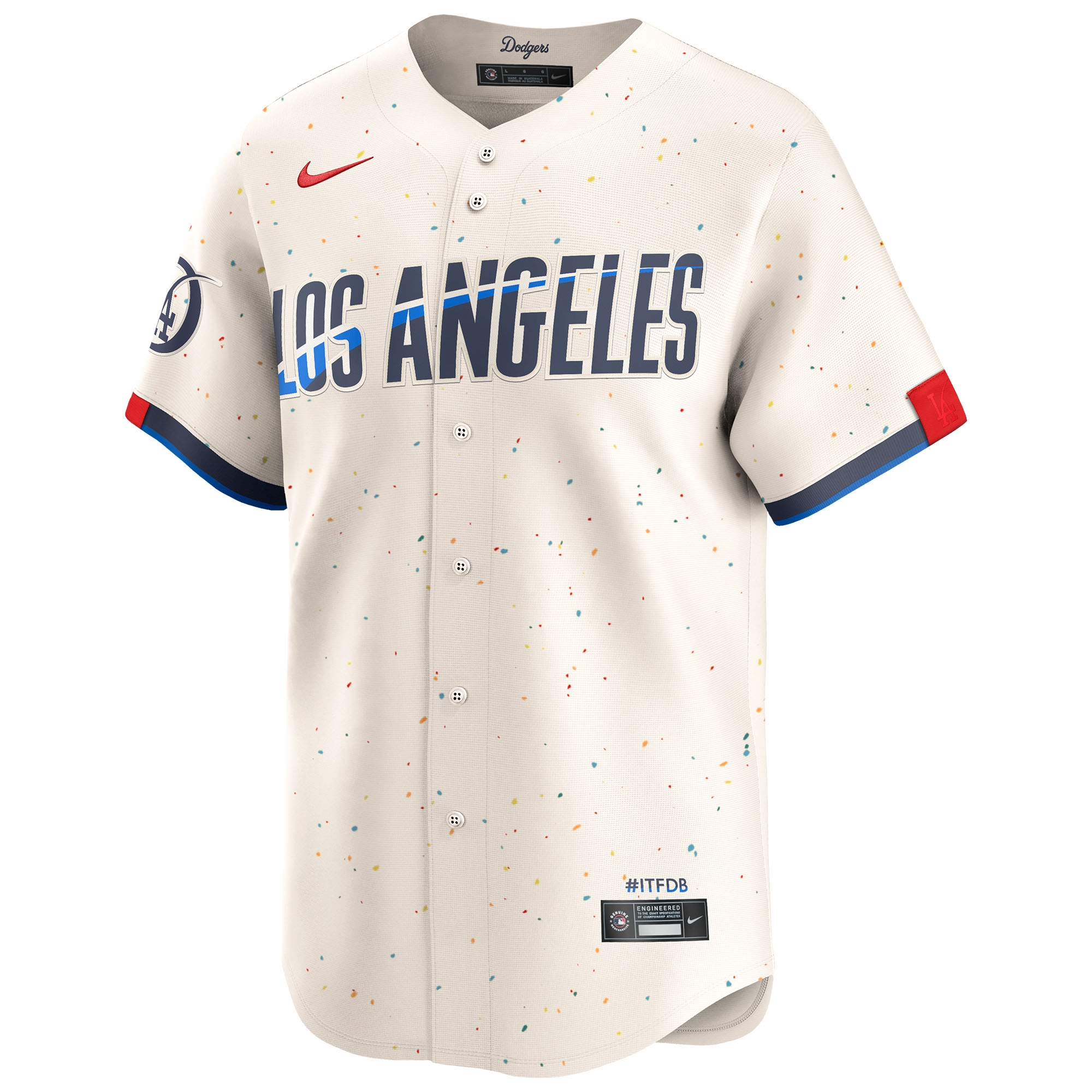 Los Angeles Dodgers Limited City Connect MLB Trikot Coconut Milk