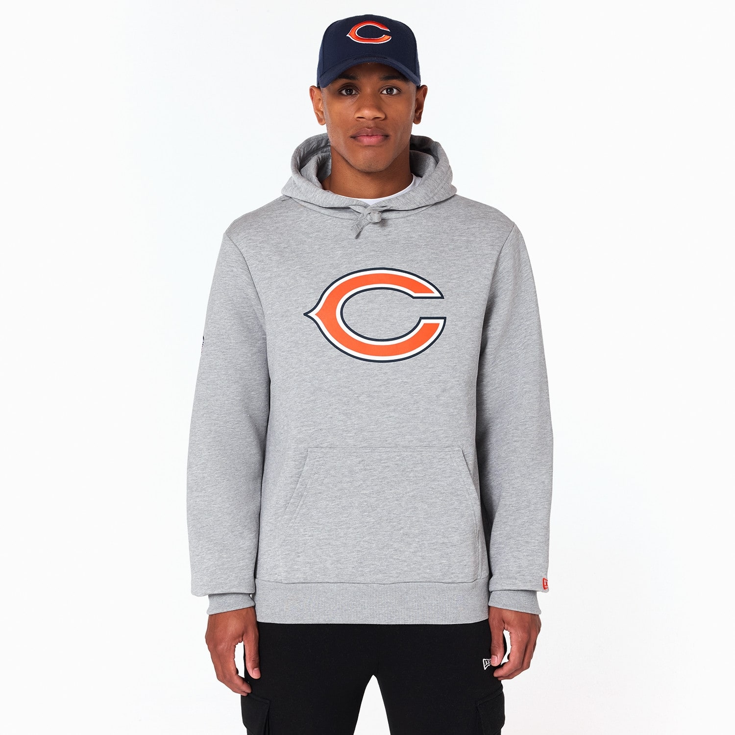 Chicago Bears Logo Hoodie New Era NFL Sweatshirt Grau