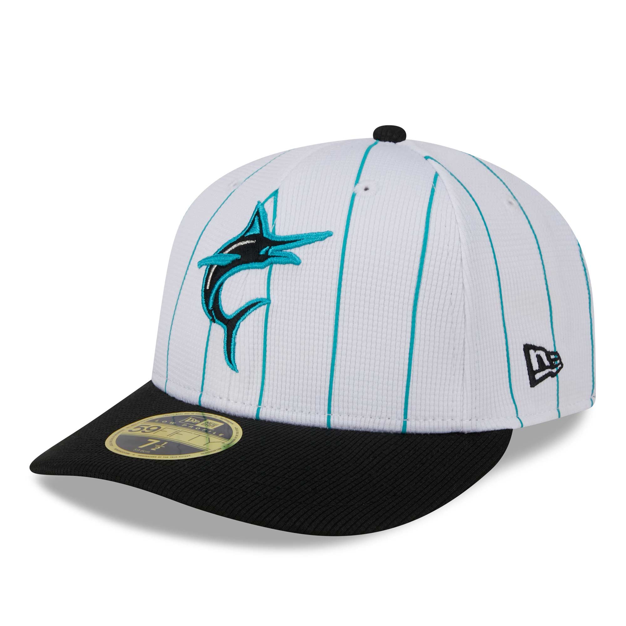 Miami Marlins 2025 MLB Batting Practice New Era Low Profile 59FIFTY Fitted Cap