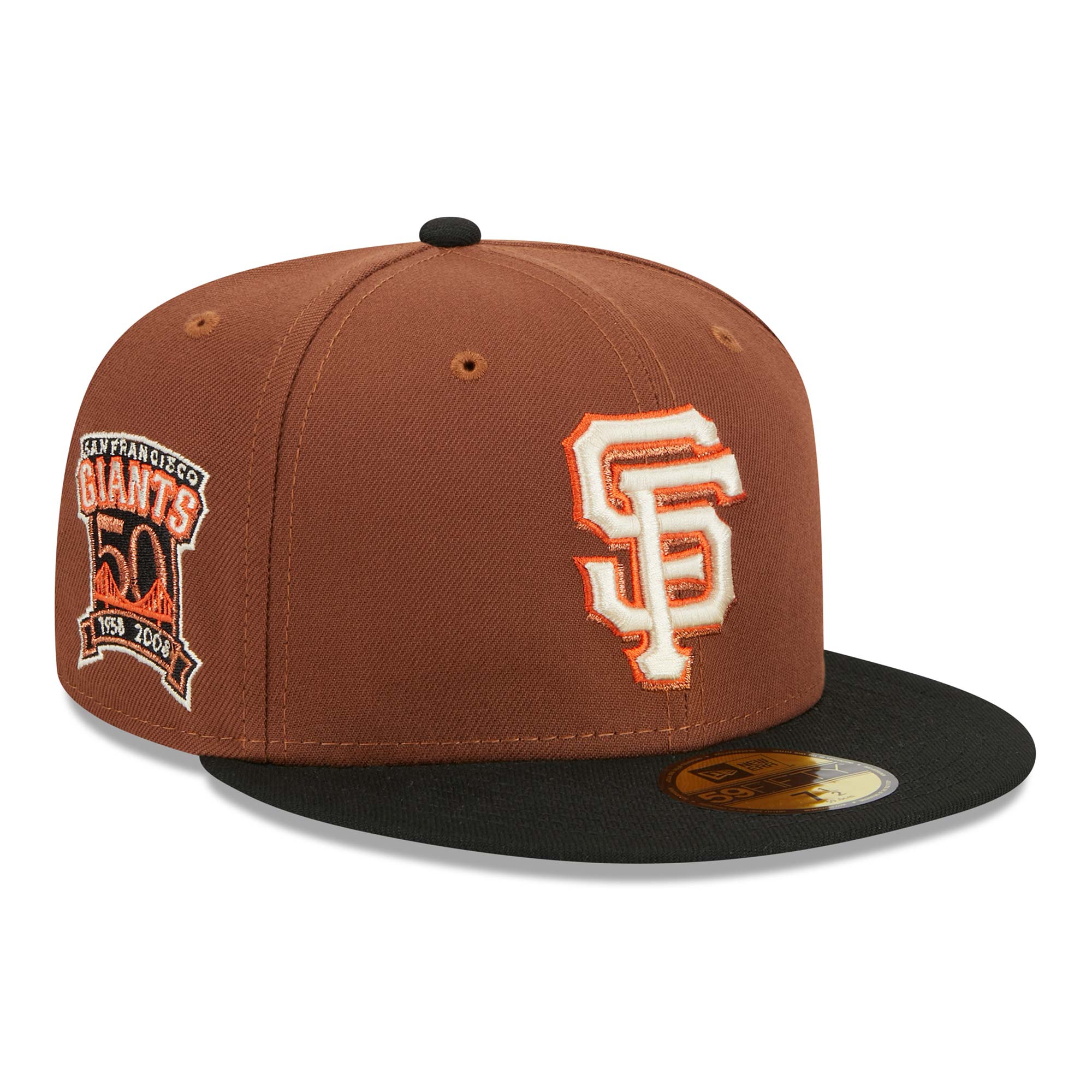 San Francisco Giants Harvest New Era 59FIFTY Fitted MLB Cap Braun