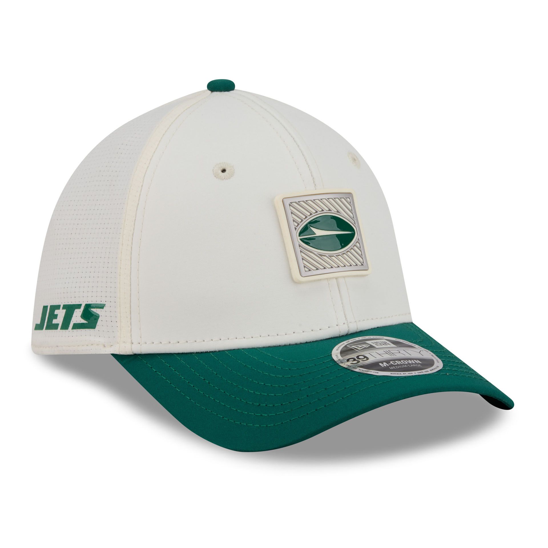 New York Jets 2026 NFL Training Camp 39THIRTY Flex Cap Cream/Grün
