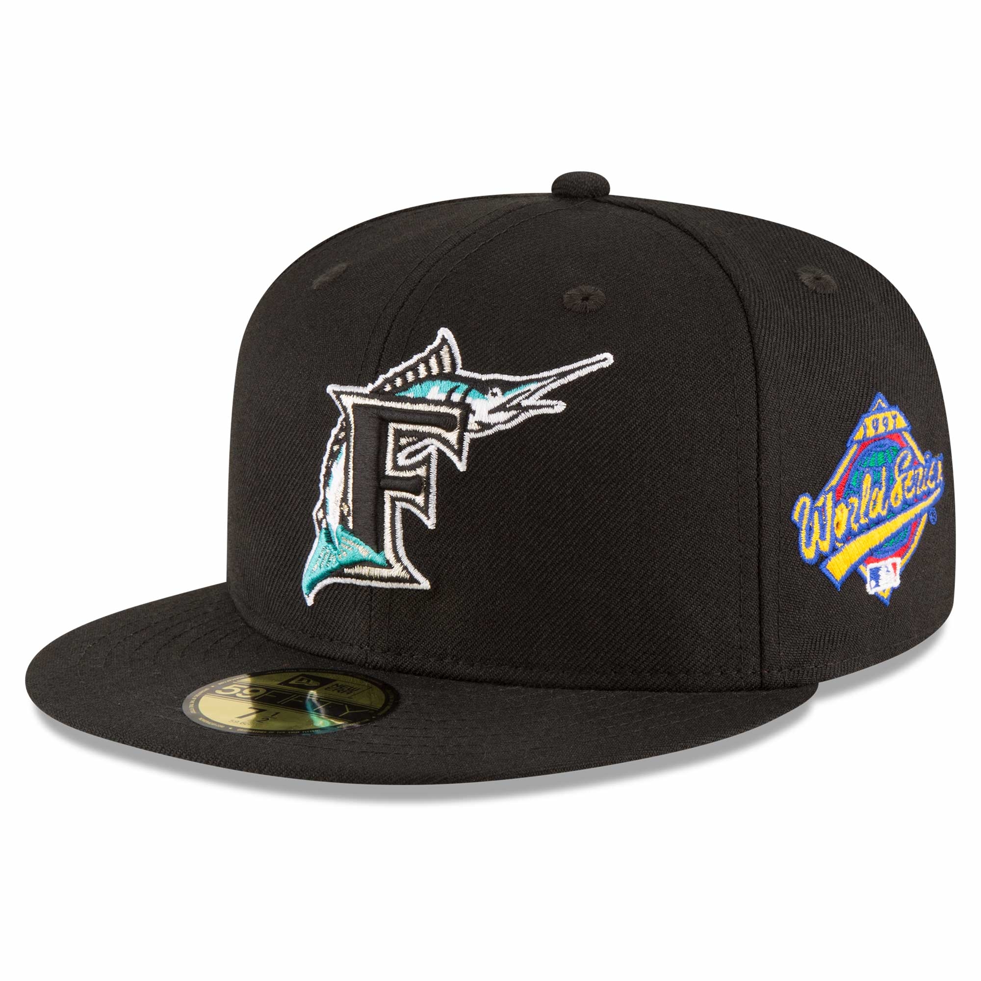 Florida Marlins 1997 World Series Cooperstown 59FIFTY Fitted MLB Cap Schwarz