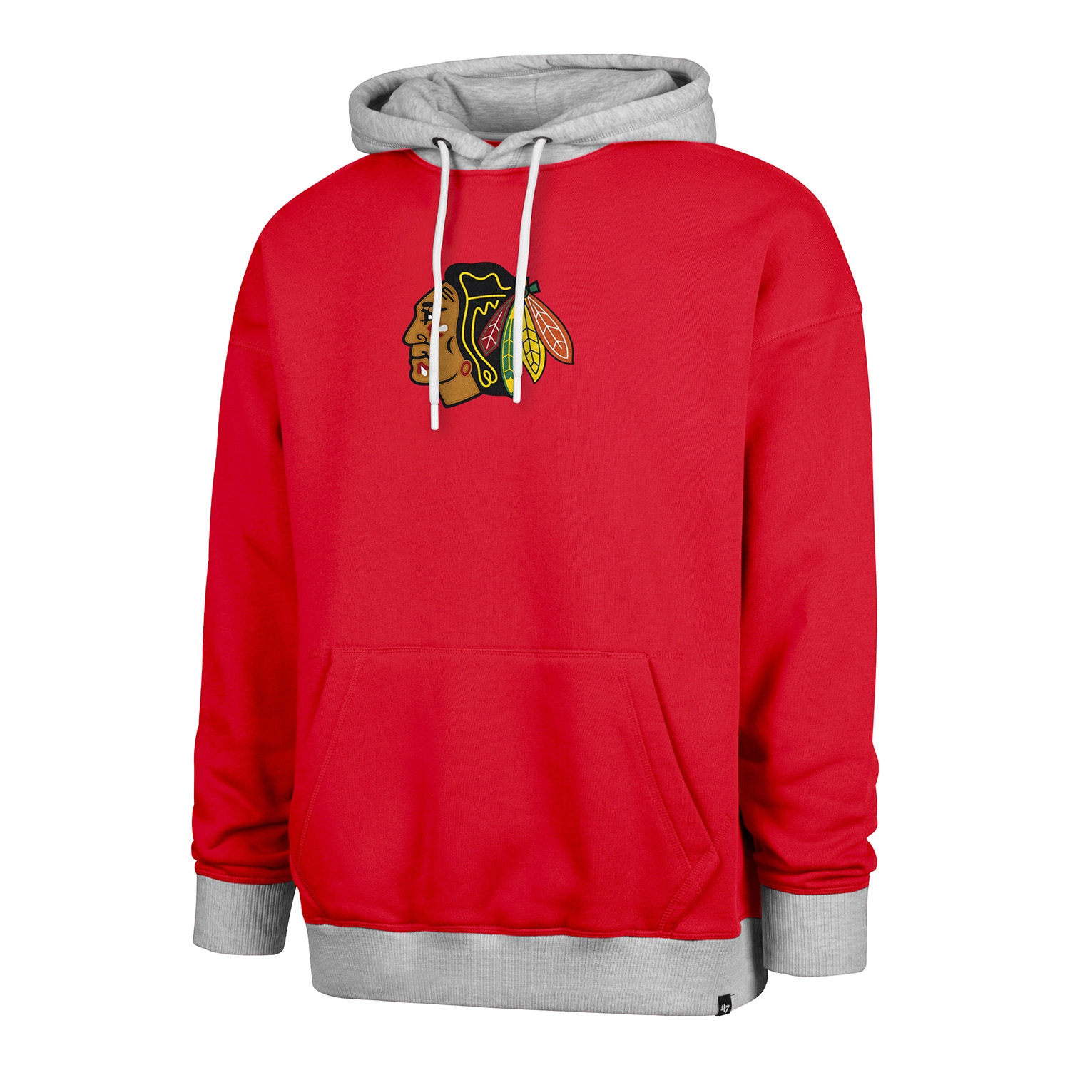 Chicago Blackhawks Patch '47 Drop Shoulder NHL Hoodie Rot