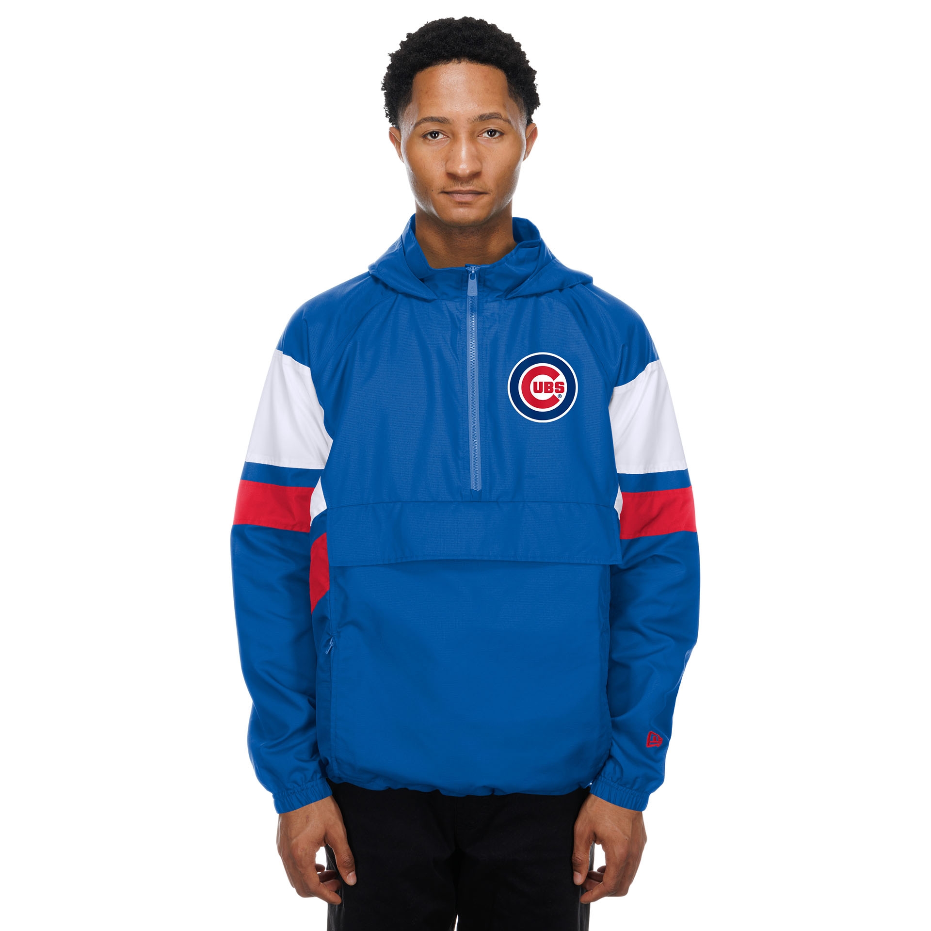 Chicago Cubs MLB Quarter Zip Windbreaker Jacket Blue