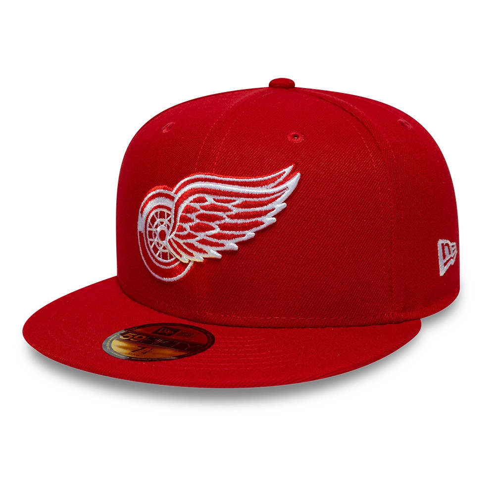 Detroit Red Wings Basic Logo 59FIFTY Fitted NHL Cap Rot