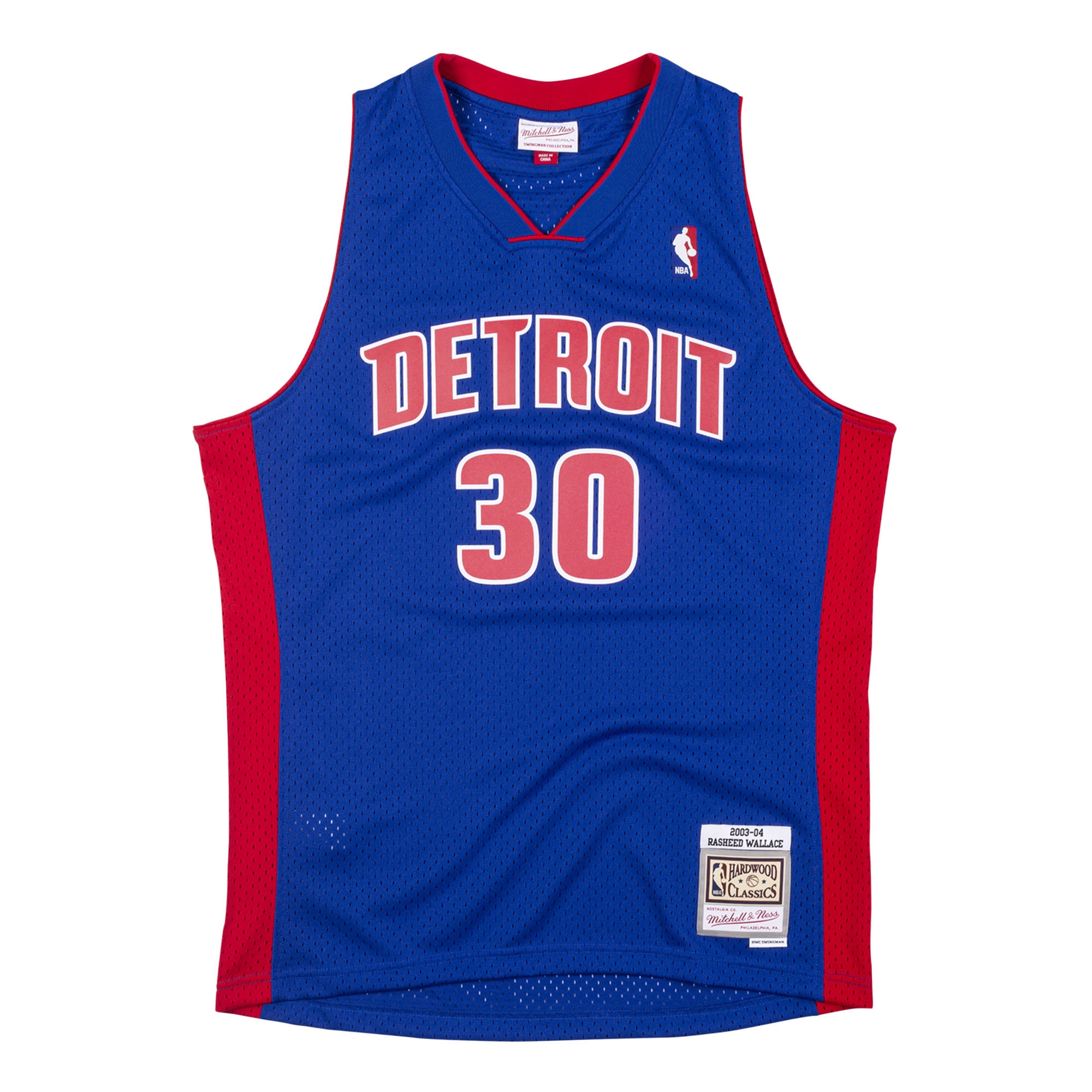 Rasheed Wallace #30 Detroit Pistons 2003-04 Swingman NBA Trikot Blau
