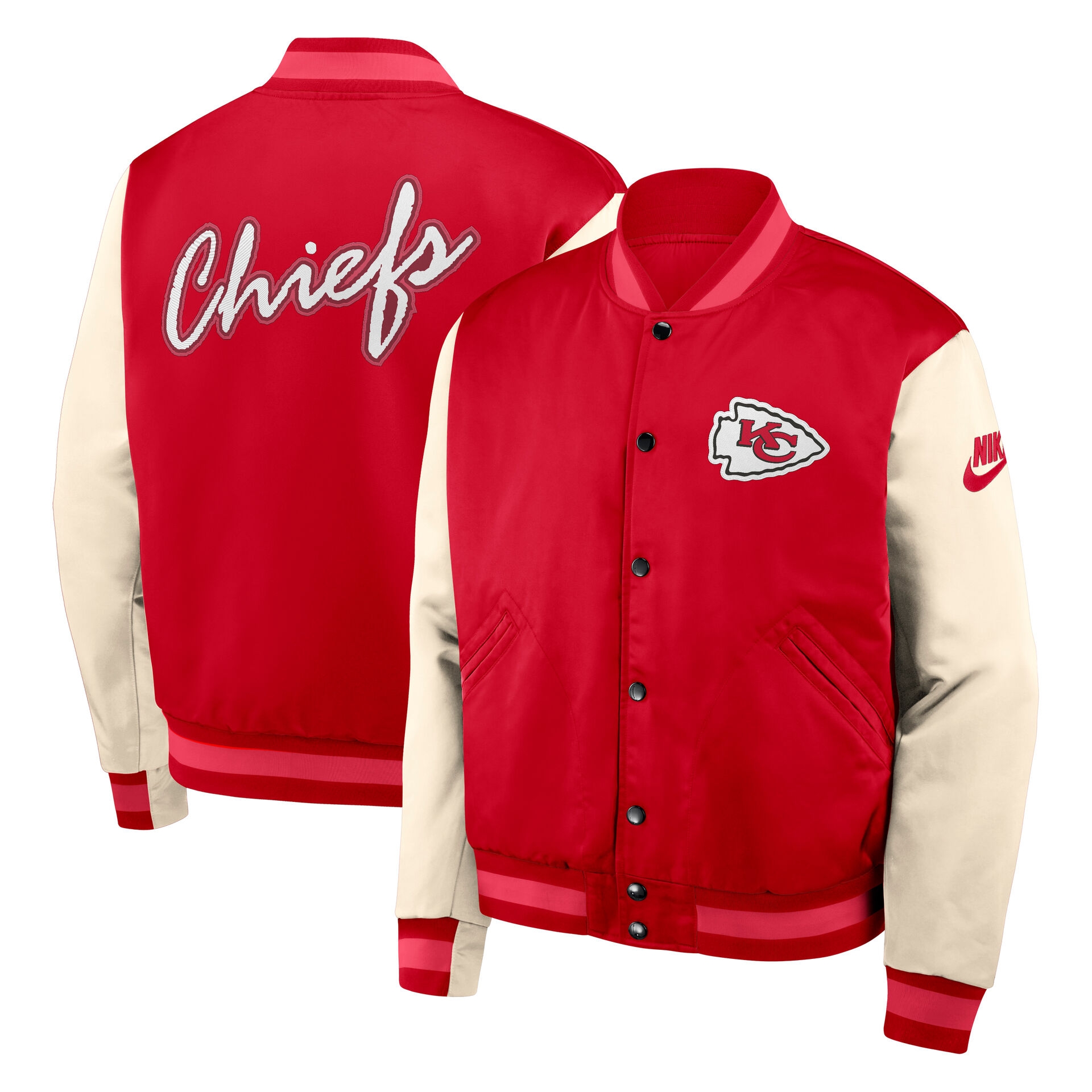 Kansas City Chiefs Rewind Legacy Bomber Jacke Rot/Cream