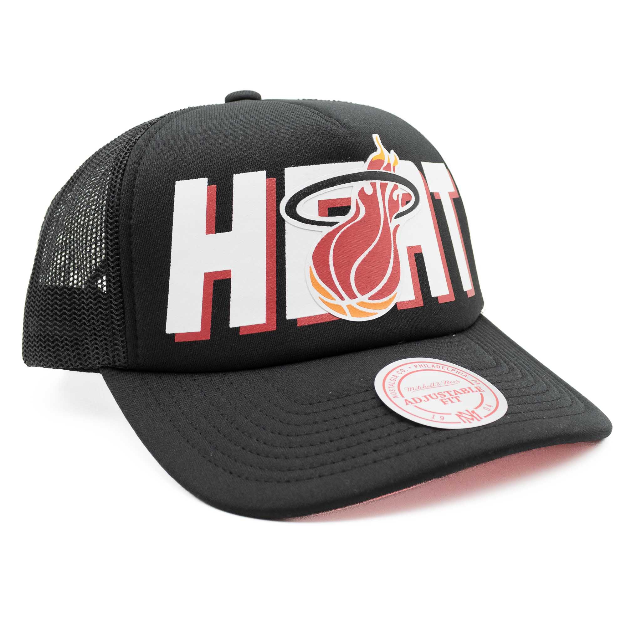 Miami Heat NBA Billboard Mitchell & Ness Trucker Cap
