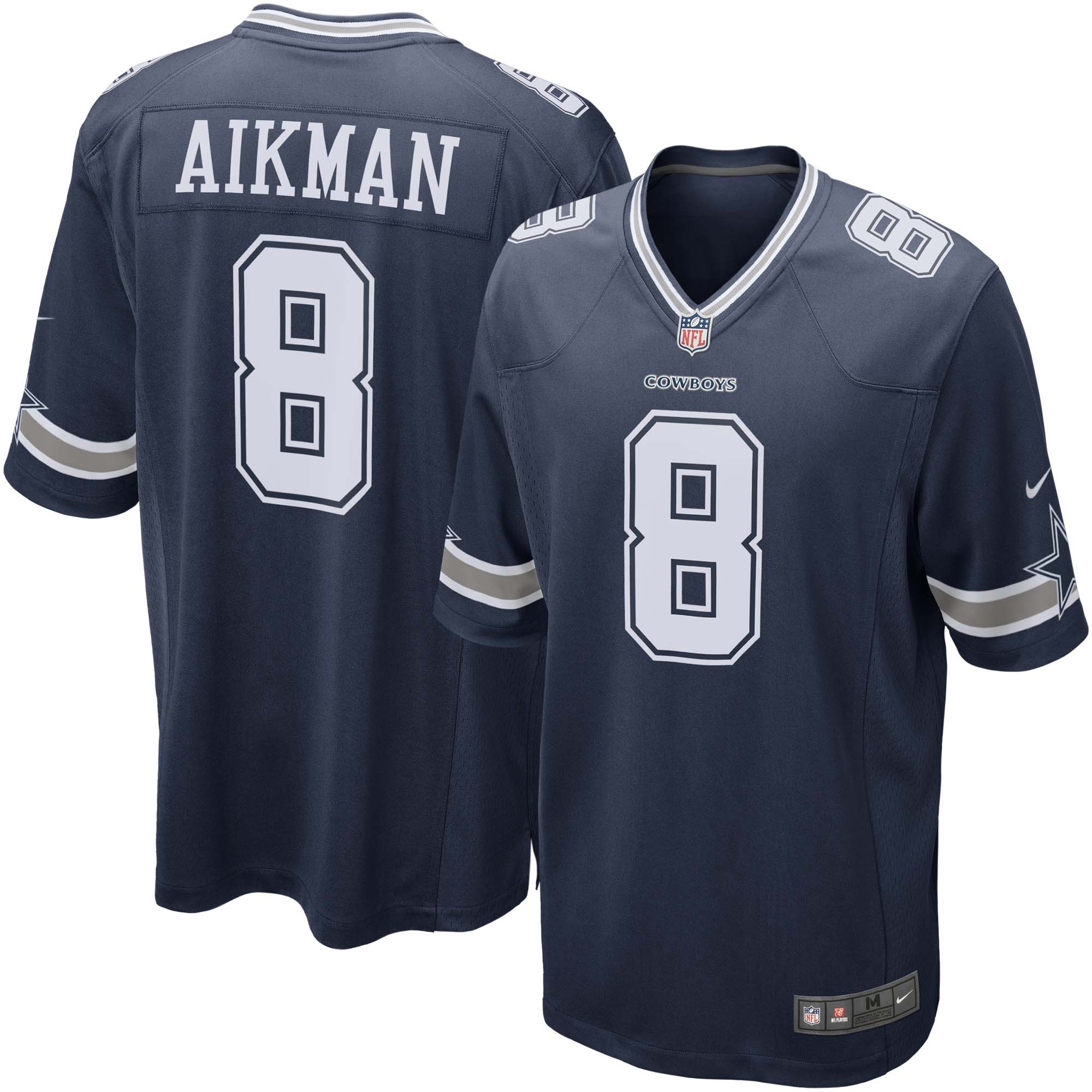 Troy Aikman #8 Dallas Cowboys Nike Game NFL Trikot Navy