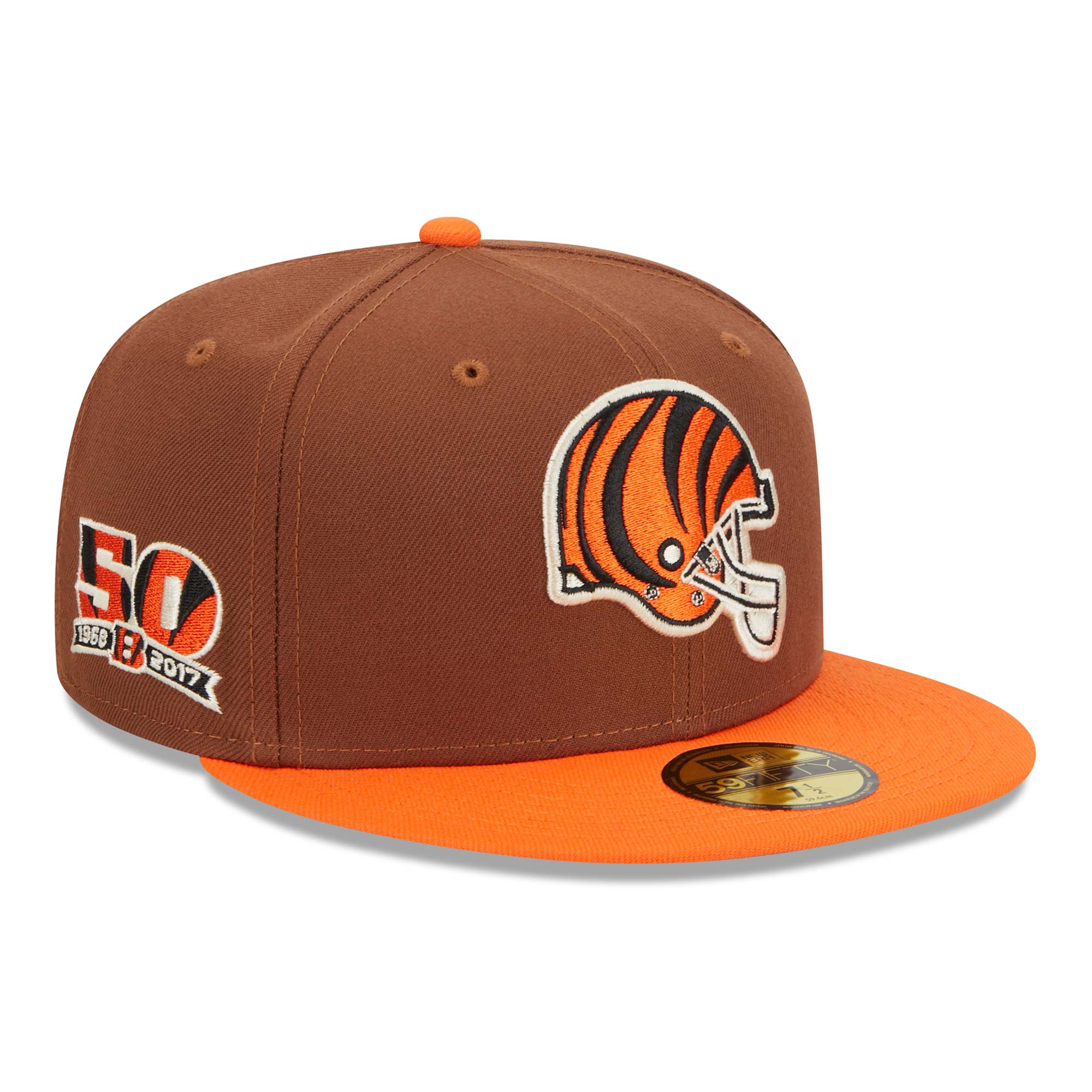 Cincinnati Bengals Harvest New Era 59FIFTY Fitted NFL Cap Braun