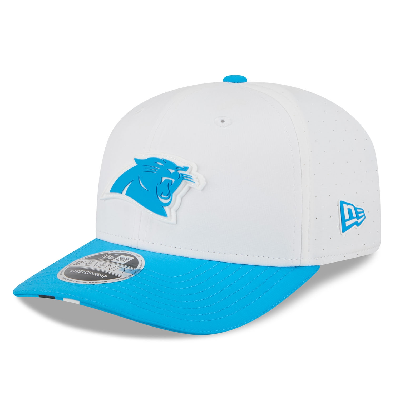 Carolina Panthers 2025 NFL Training Camp New Era 9SEVENTY Stretch-Snap Cap OTC White