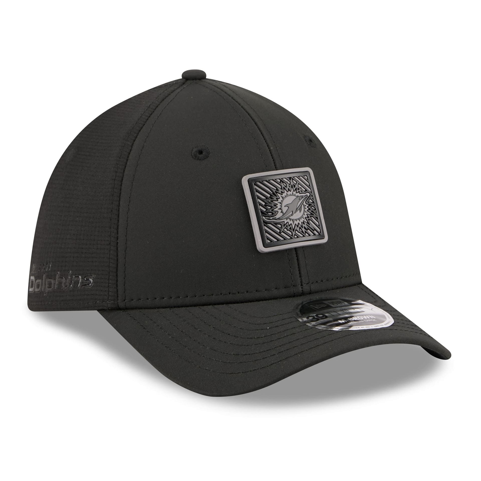 Miami Dolphins Black 2026 NFL Training Camp 39THIRTY Flex Cap